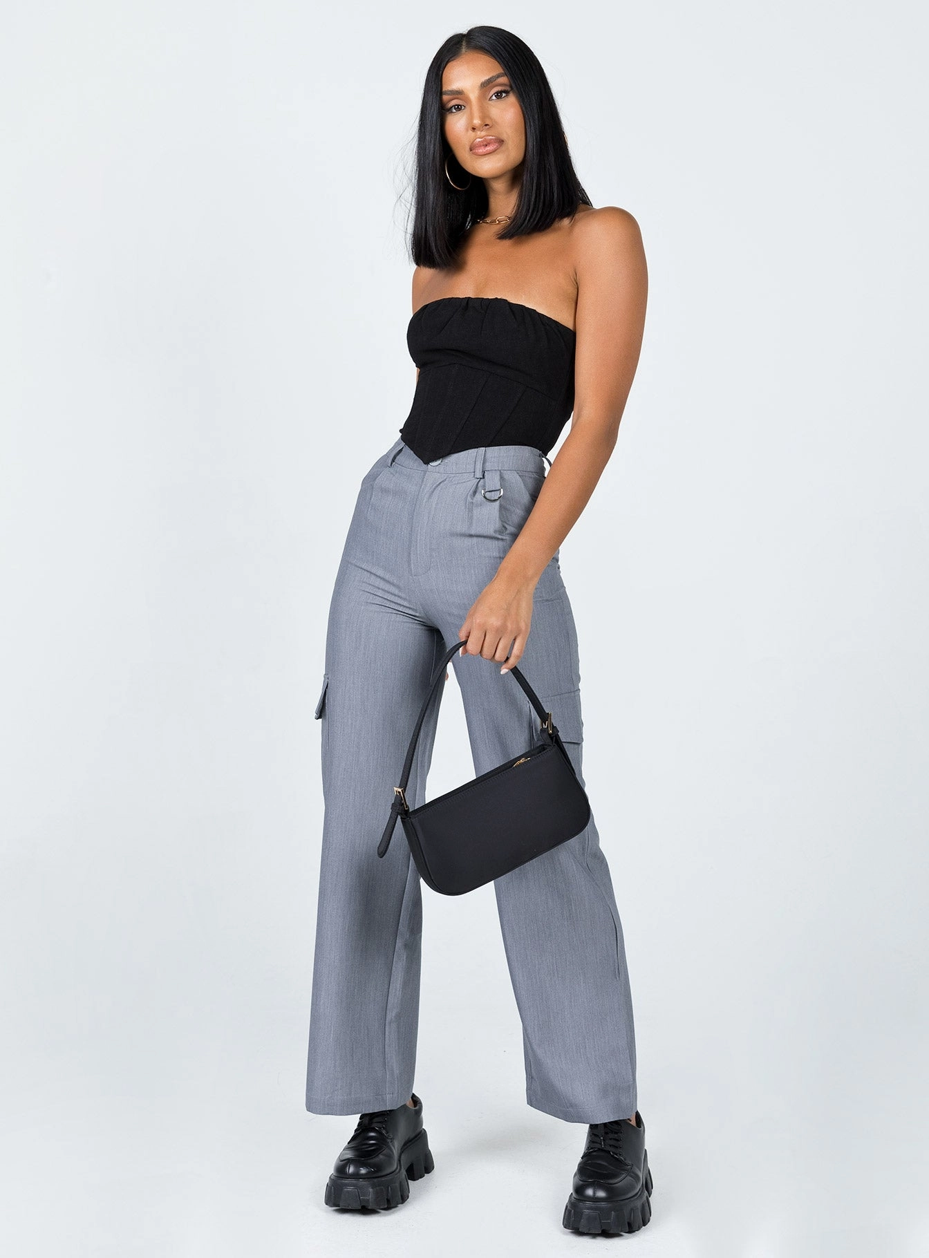 Multi Pocket System Breeana Pants Grey