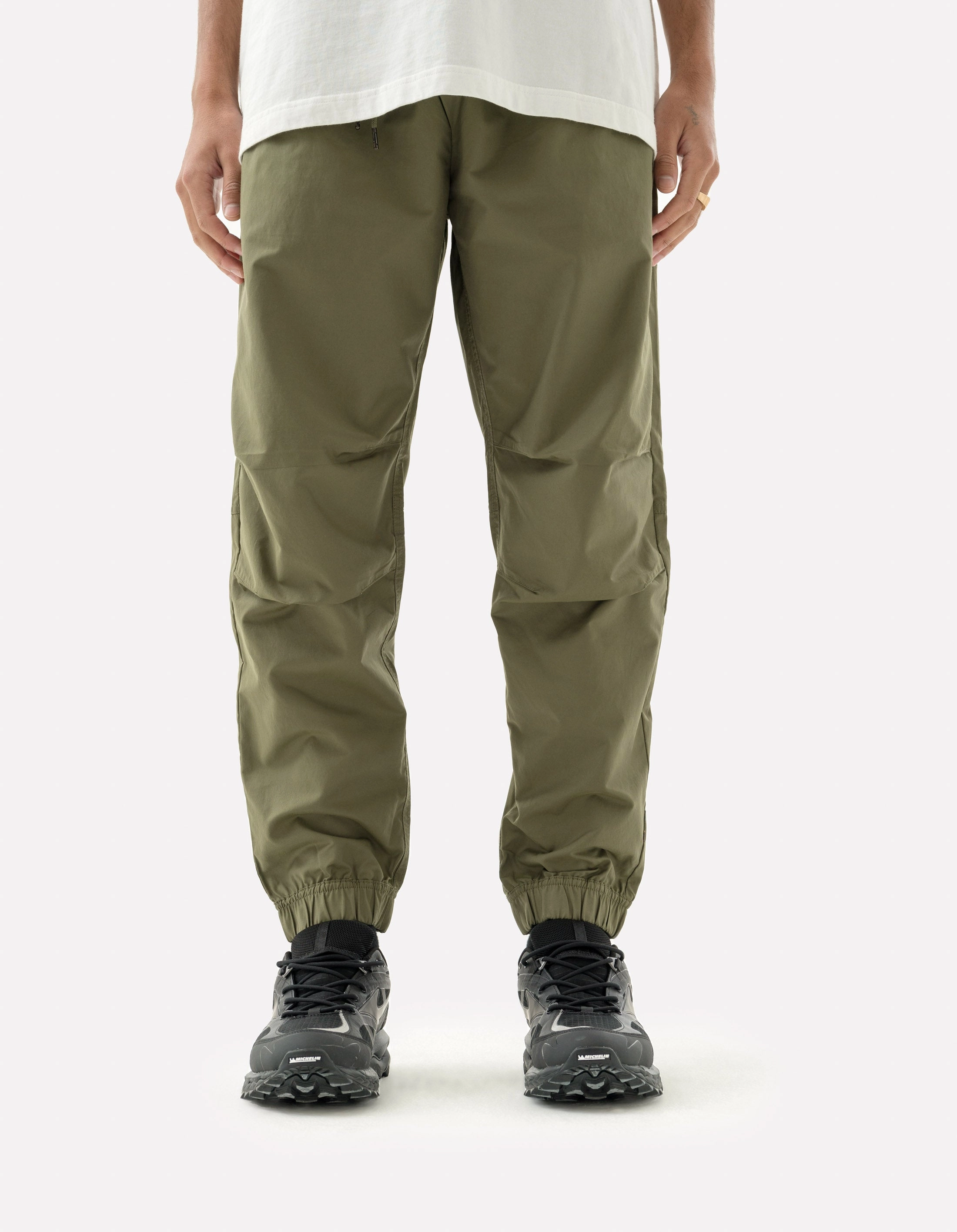 5305 Asym Track Pants Olive OG-107F ExpandableSidePanels