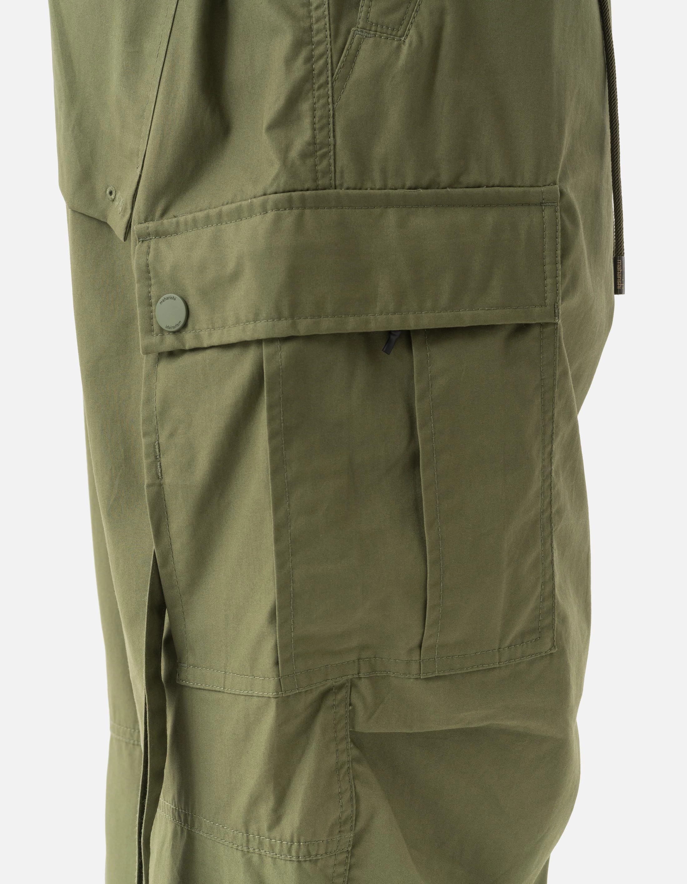 Body-Hugging Fit Cool Comfort 5307 Asym Cargo Track Pants Olive OG-107F