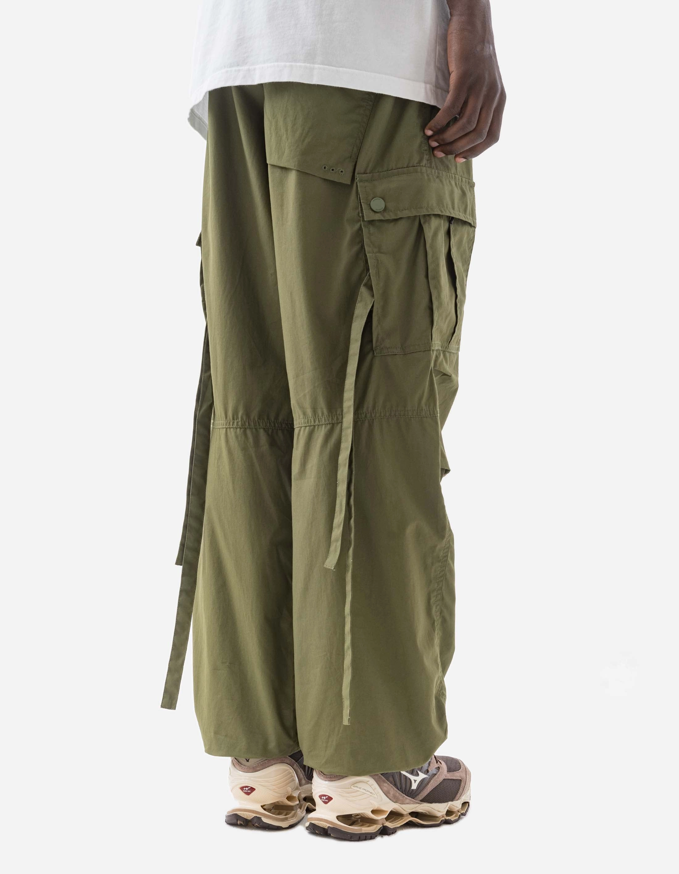 5307 Asym Cargo Track Pants Olive OG-107F Casual Vibe Eco Friendly Material
