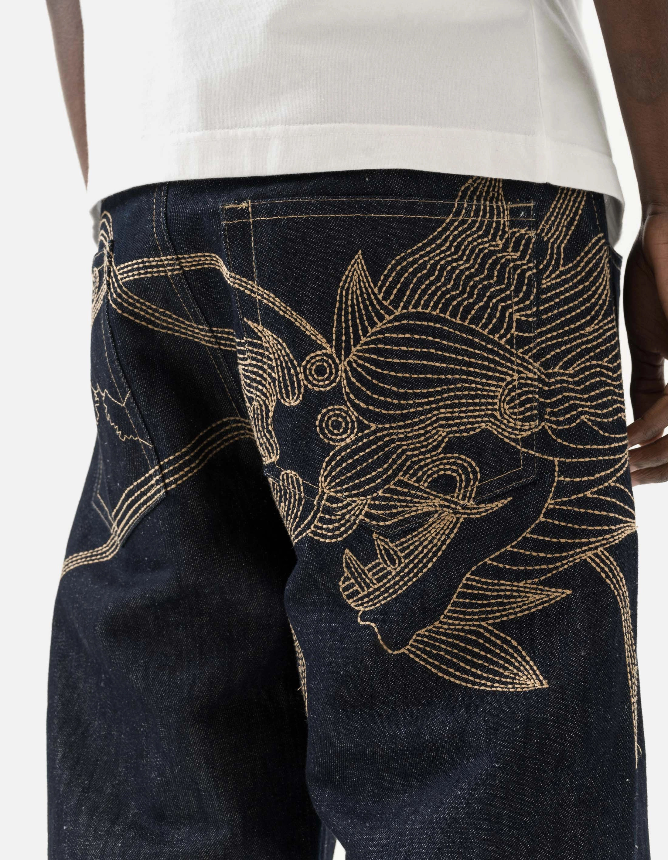 Comfortable Cut 6060 Dragon Hemp Denim Jeans Indigo