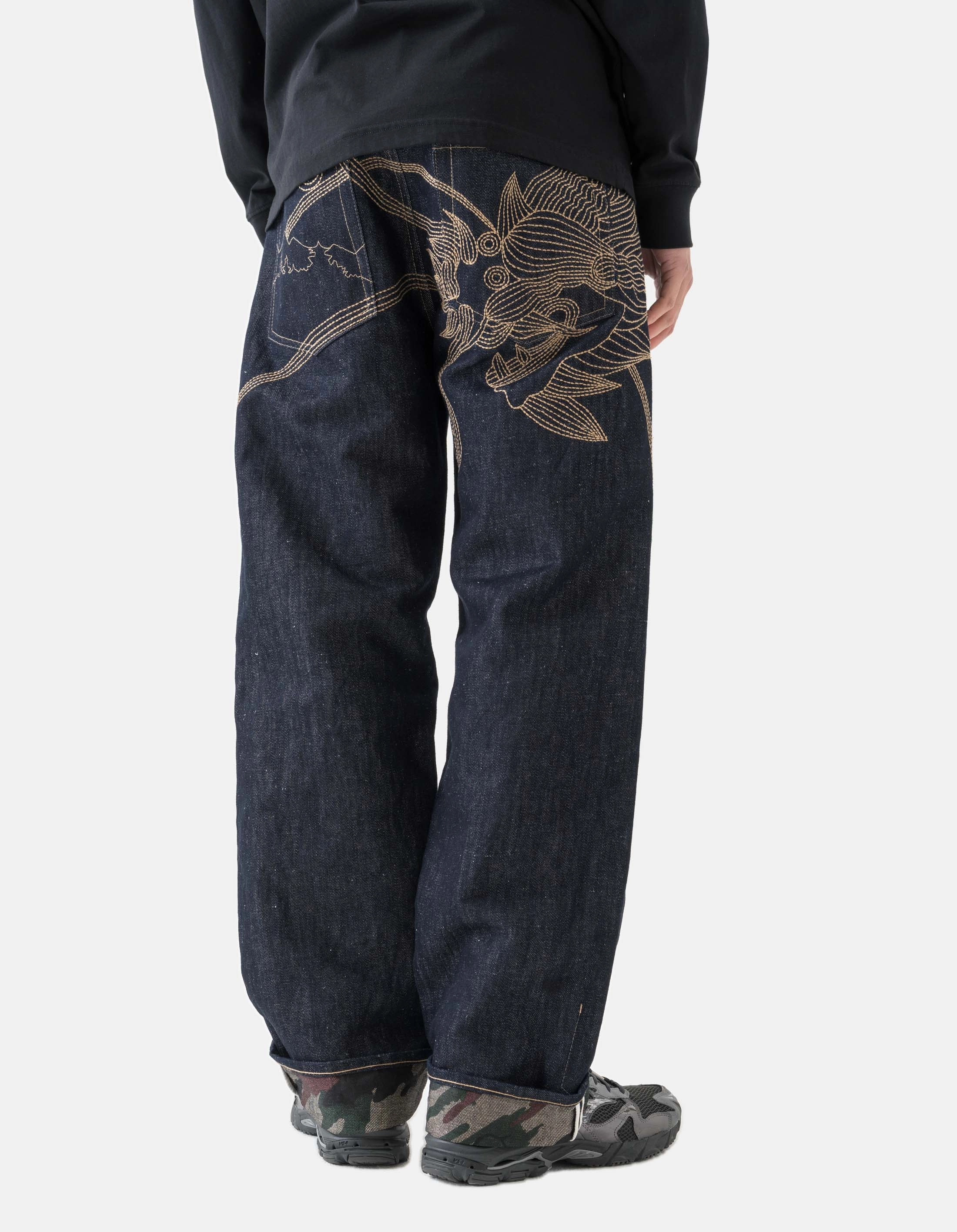 6060 Dragon Hemp Denim Jeans Indigo LightweightInsulation Quick Drying