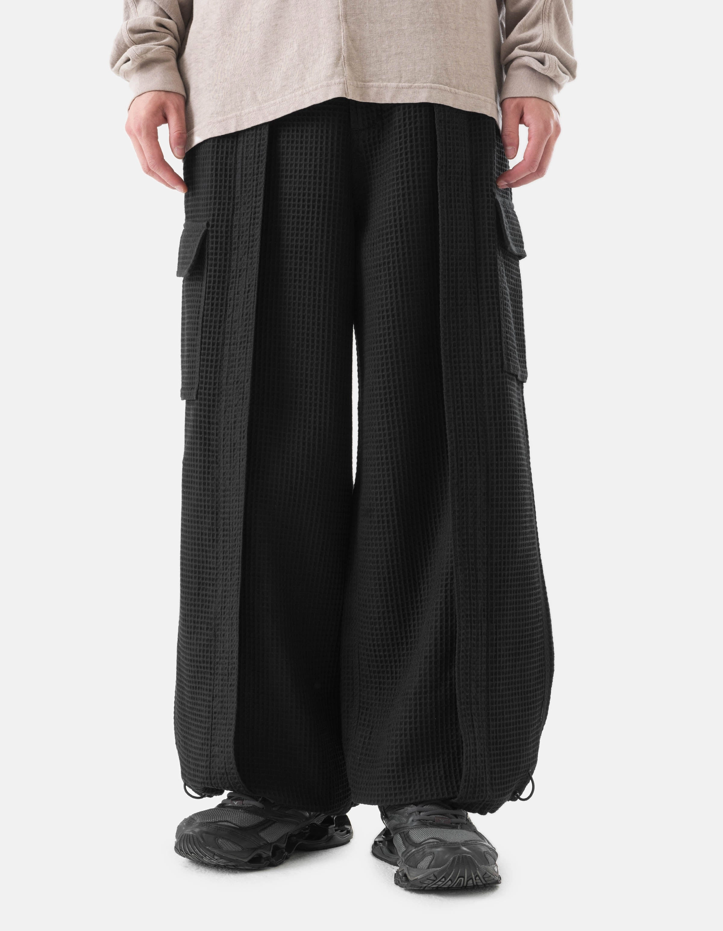 Trendy Design 6203 Waffle Hakama Pants Black
