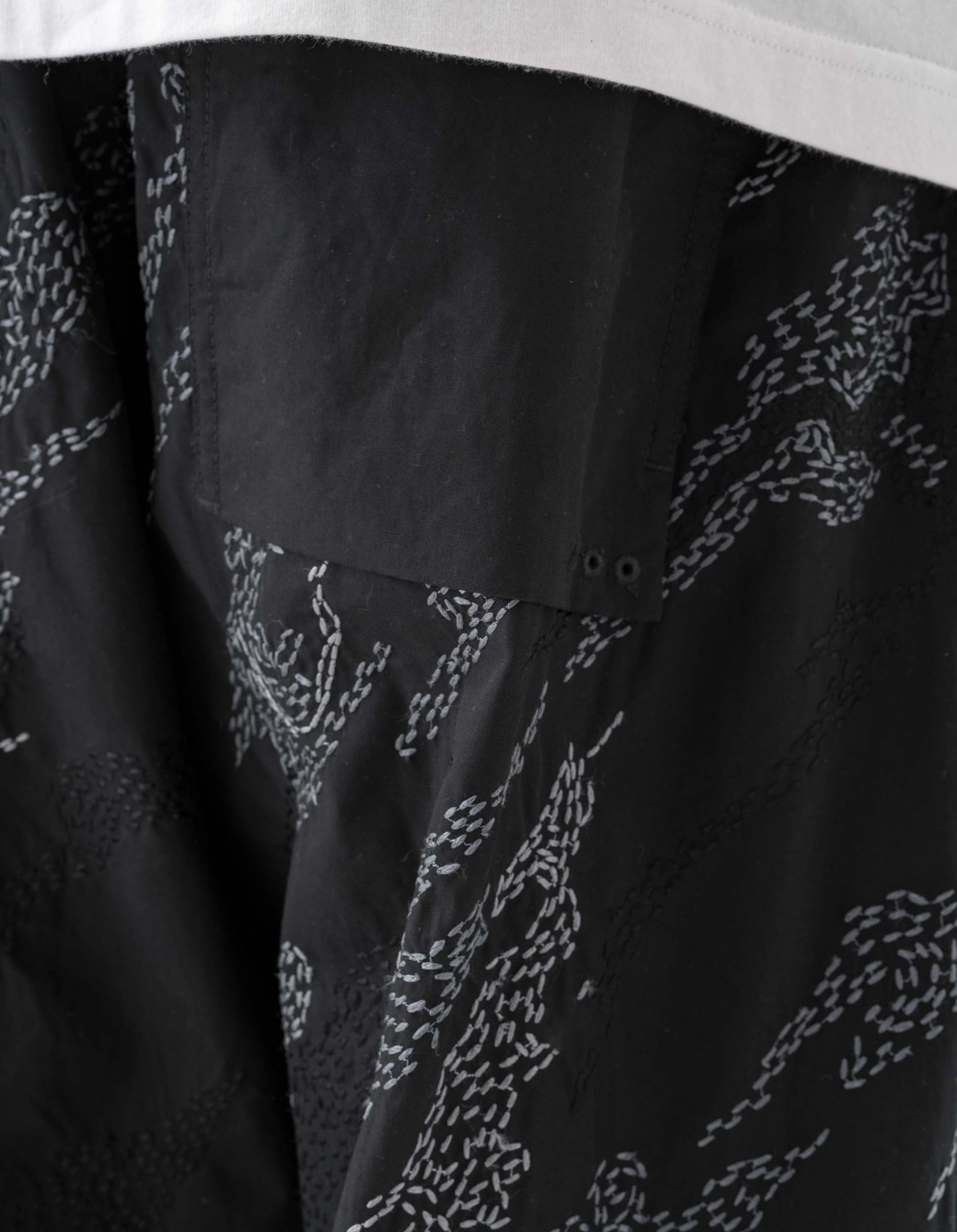 Casual Must-Have SustainableManufacturing 6206 Sashiko Bonsai Loose Snopants? Black