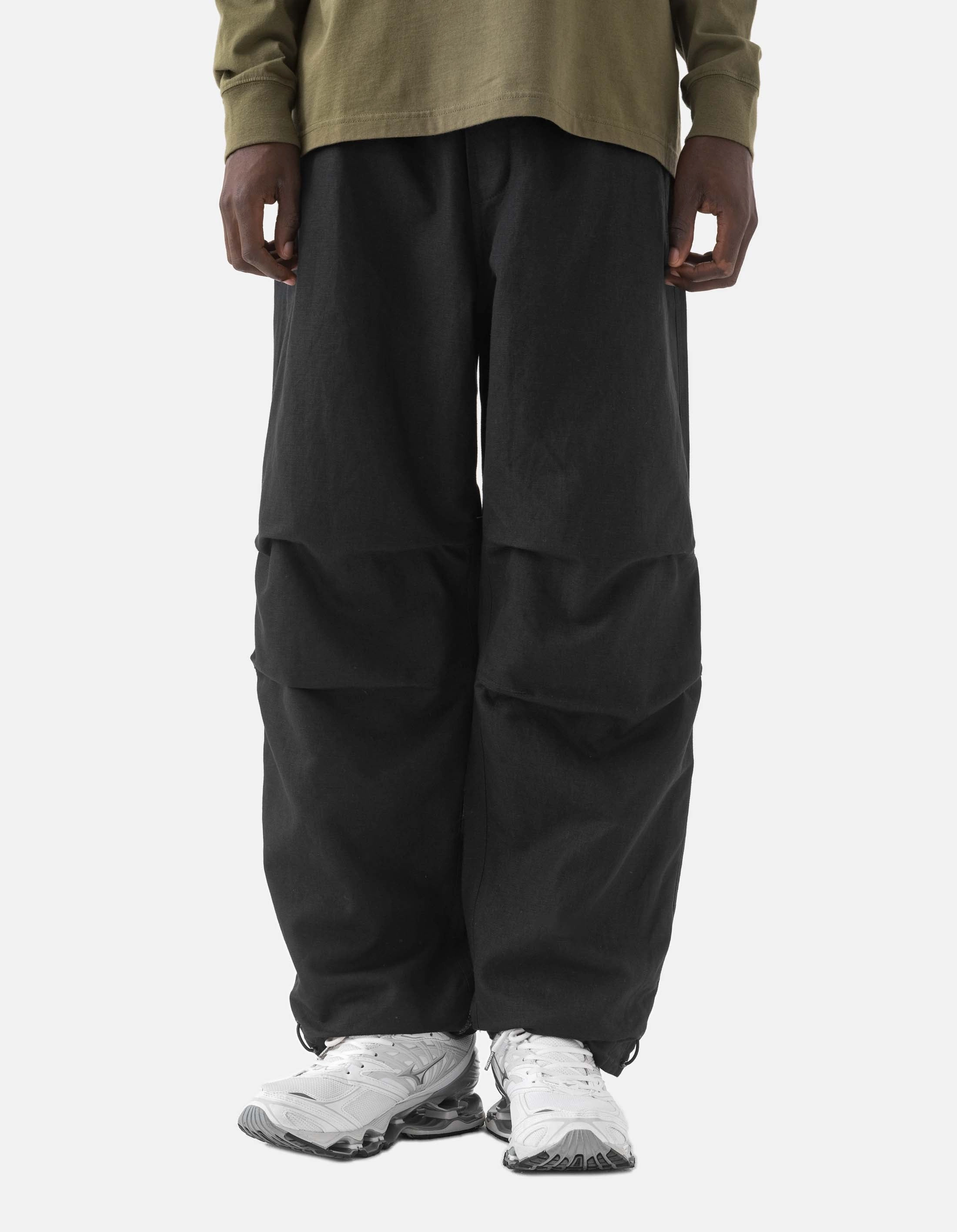 Structured fabric 6237 Sashiko Bonsai Track Pants Black