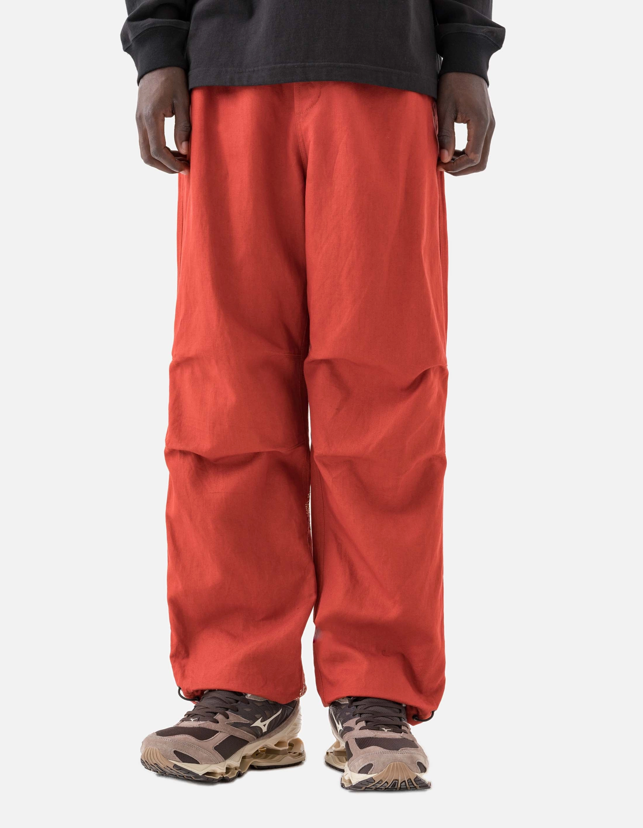 6237 Sashiko Bonsai Track Pants Redwood elastic waistband UV Protection