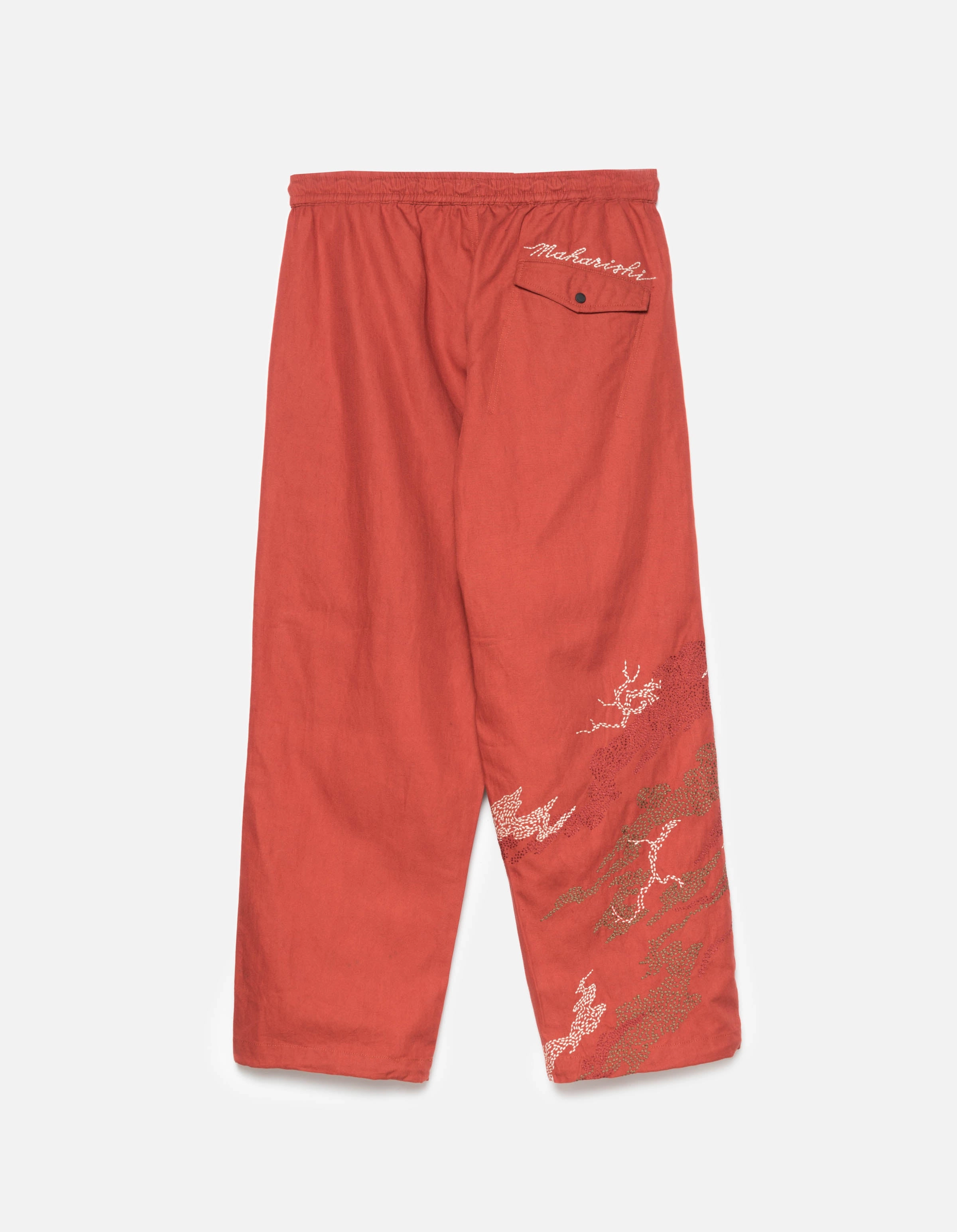 6237 Sashiko Bonsai Track Pants Redwood Smart Design Sporty Chic
