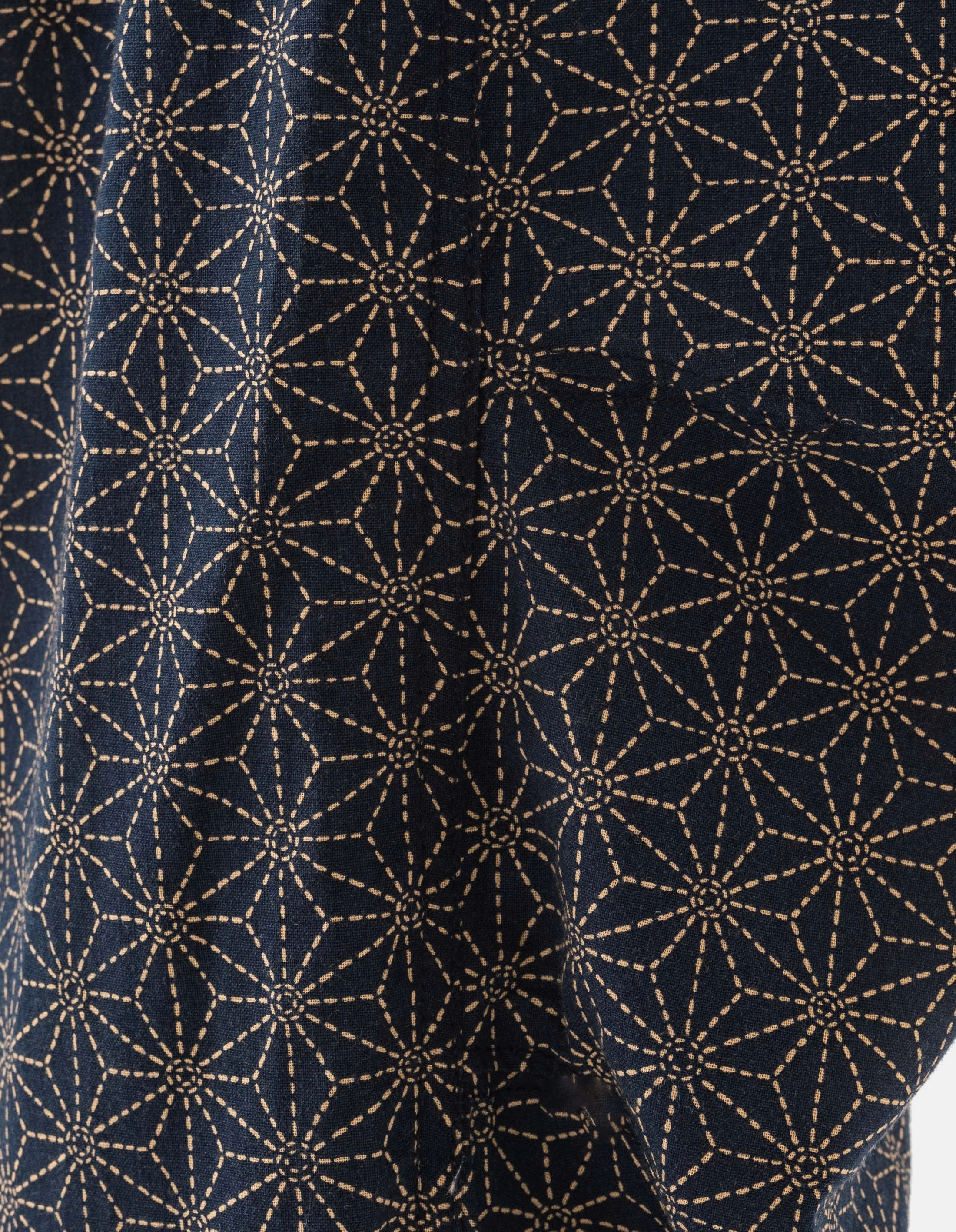 6240 Wagara Asym Loose Track Pants Navy Noise Reduciting Fabric