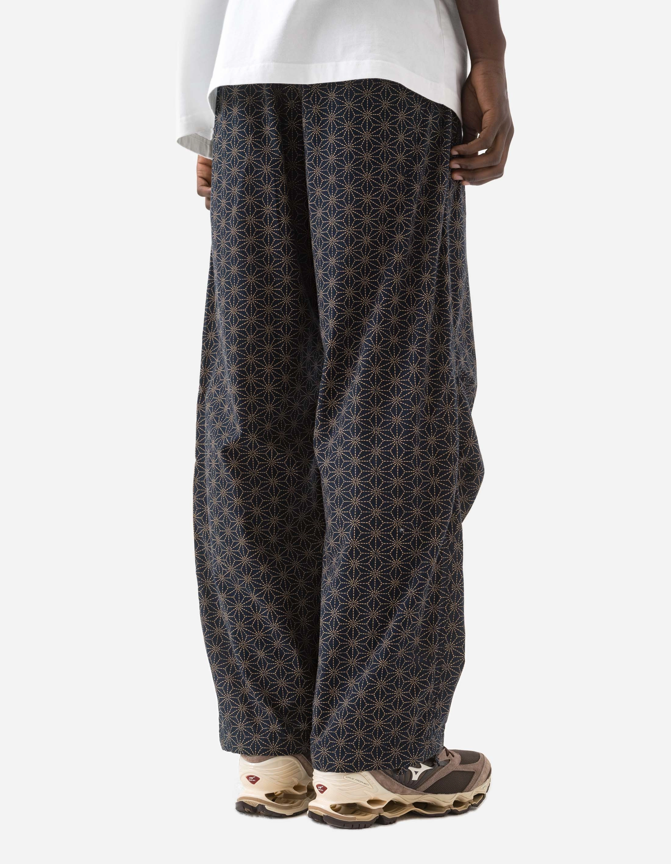 6240 Wagara Asym Loose Track Pants Navy Anti Cling Finish Secure Closures