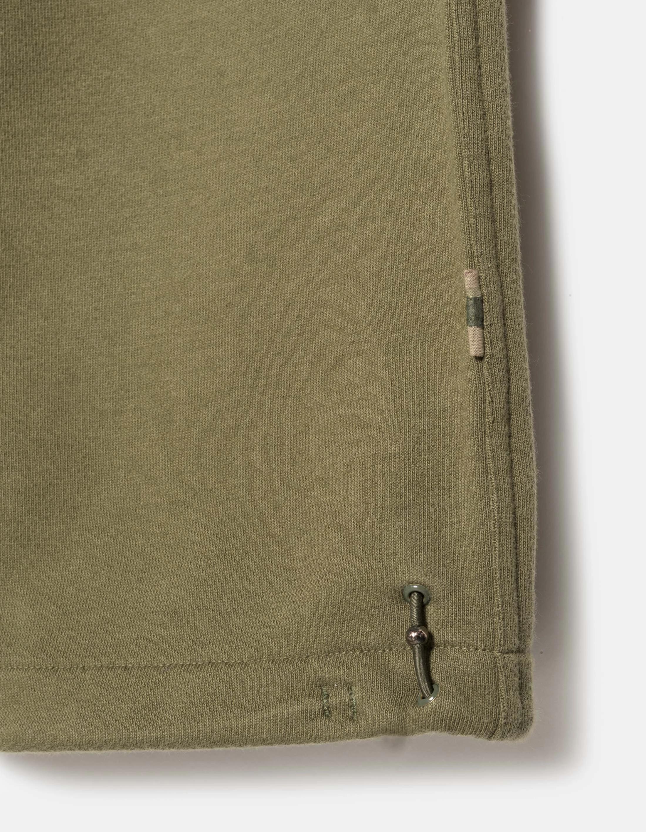 Lightweight Feel 7091 Bering Strait Embroidered Asym Sweatpants Olive OG-107F