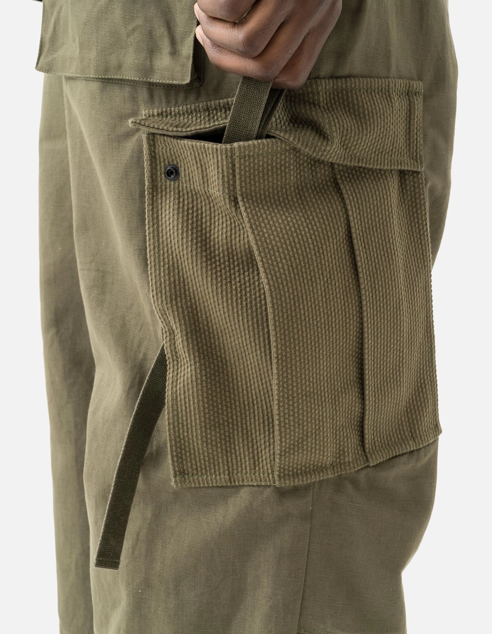 7110 Hemp Utility Cargo Track Pants Olive OG-107F Travel Wear Eco Friendly Fabric