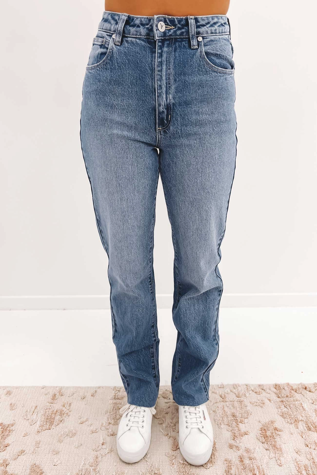 Stylish Wear A 94 High Straight Jean Lexi Mid Blue