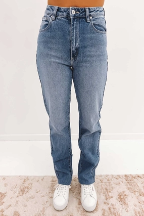 Stylish Wear A 94 High Straight Jean Lexi Mid Blue
