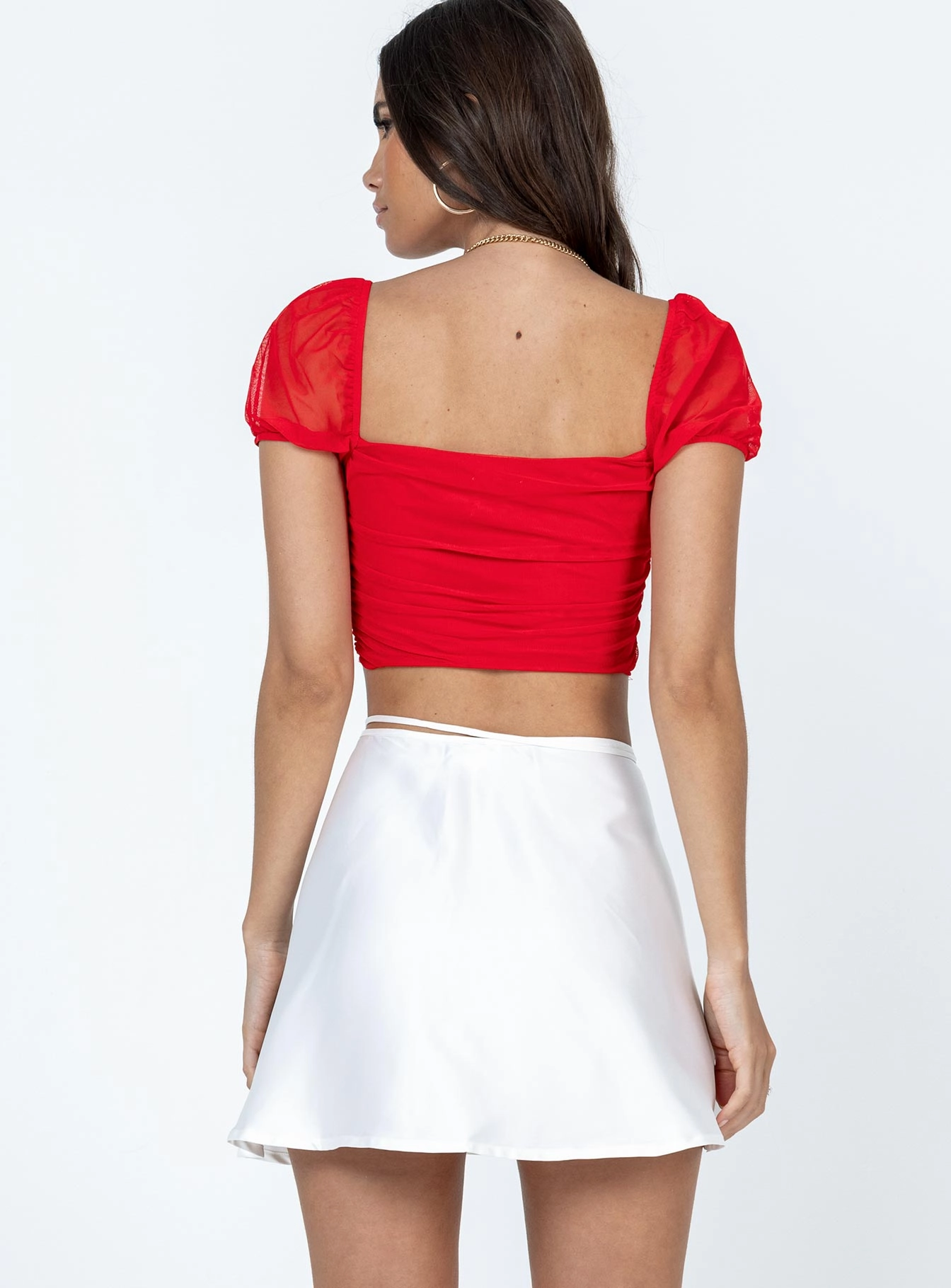 Skylar Mini Skirt White Vibe Shot