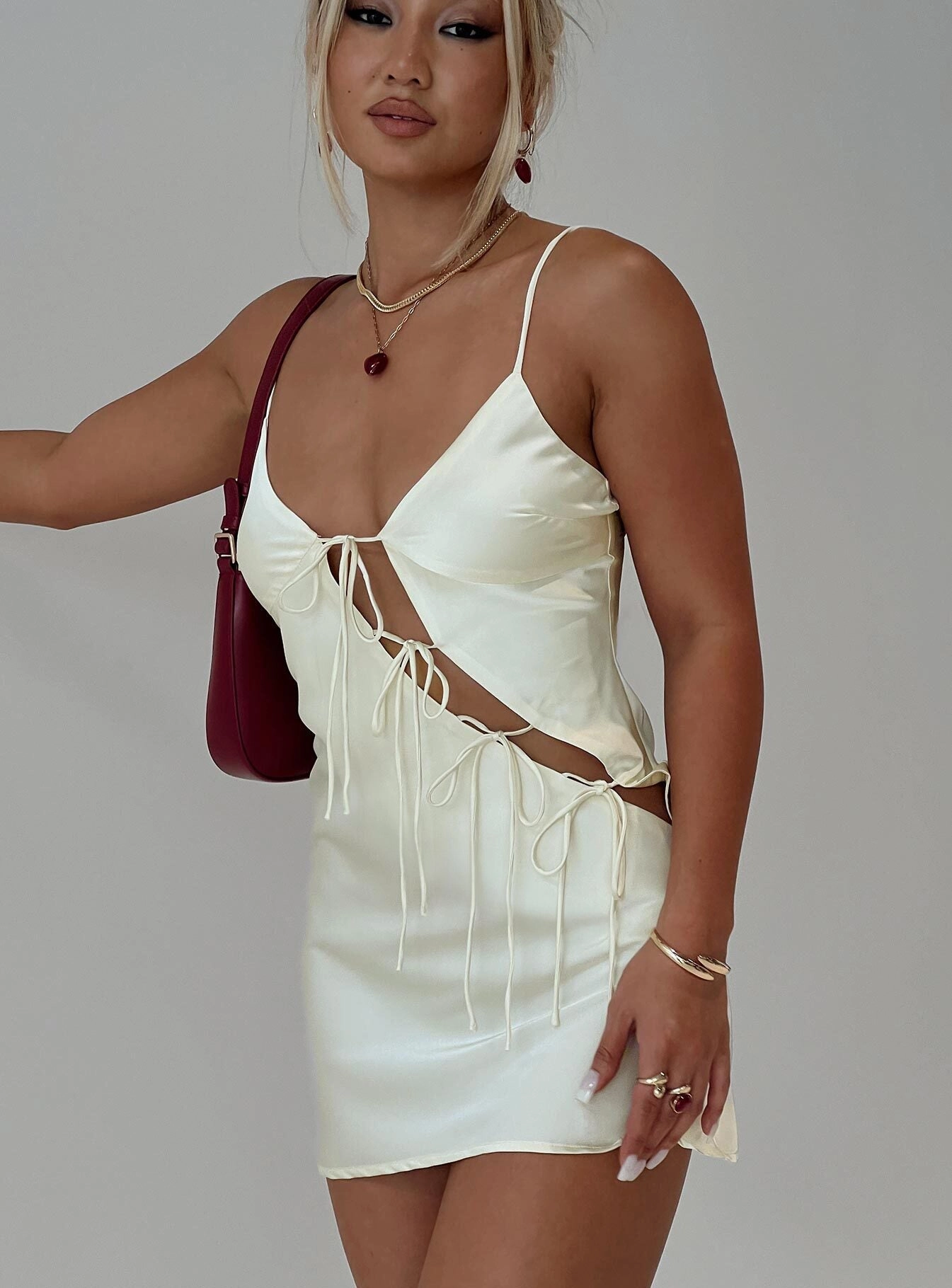 About A Girl Mini Dress Cornsilk Basic Mood