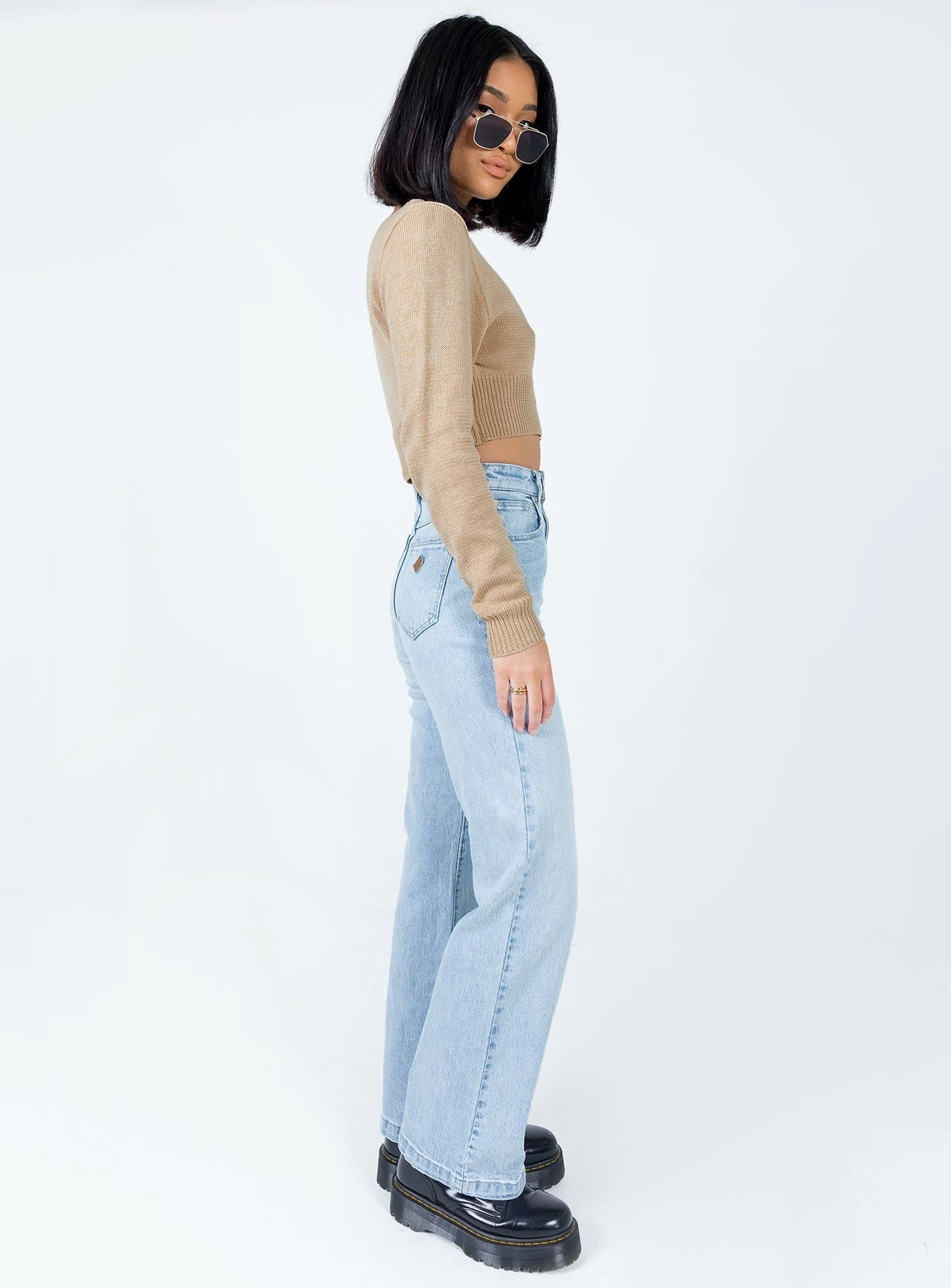 Neutral Tones Abrand 94 High & Wide Evie Light Vintage Indigo