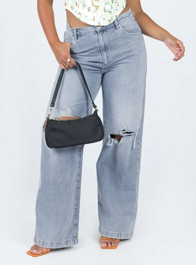 Abrand  94 High & Wide Gigi Rip Mid Wash Denim Casual Element