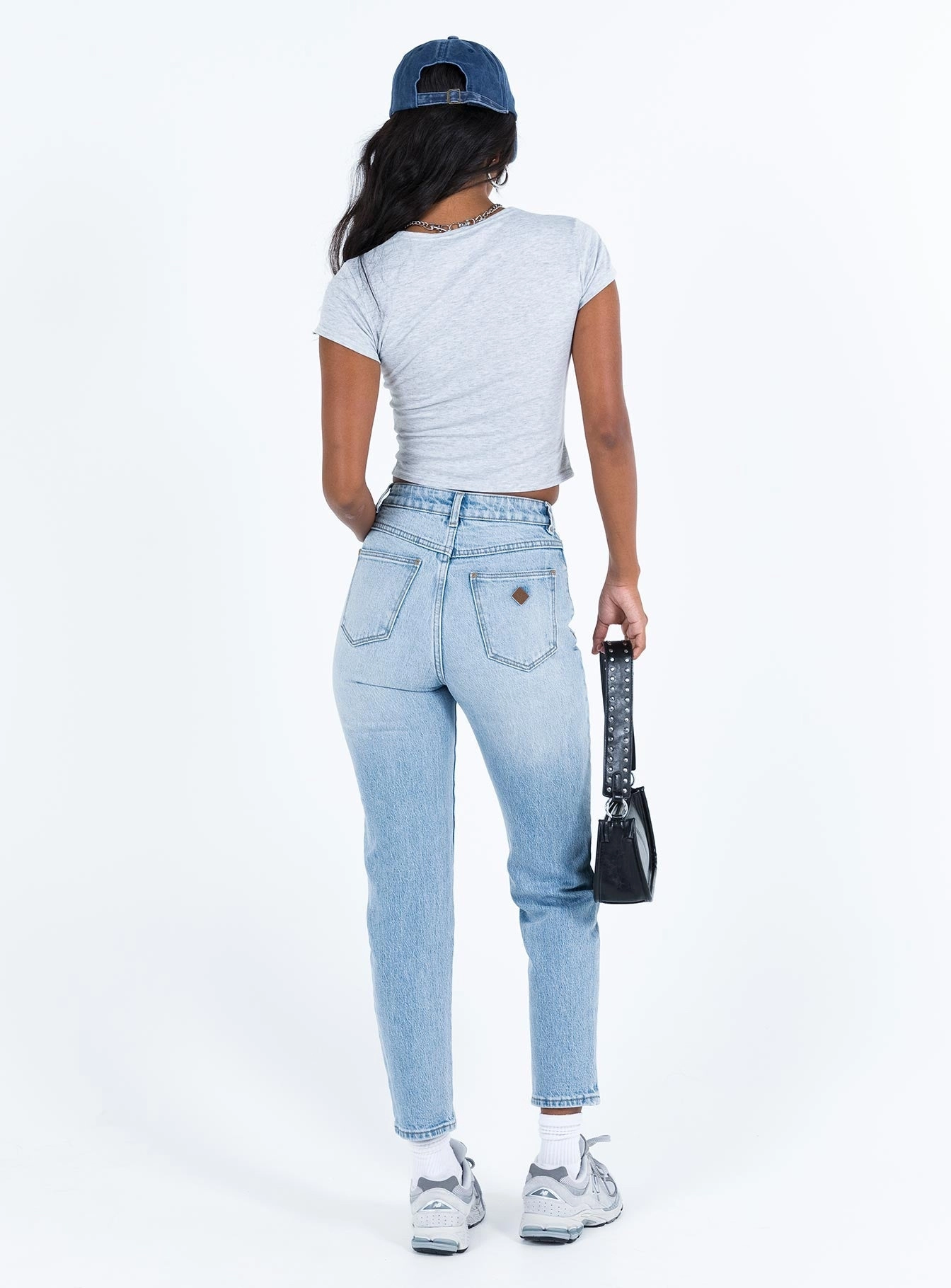 Clean Silhouette Brunch Outfit Night Out Abrand 94 High Slim Harper Organic Jeans
