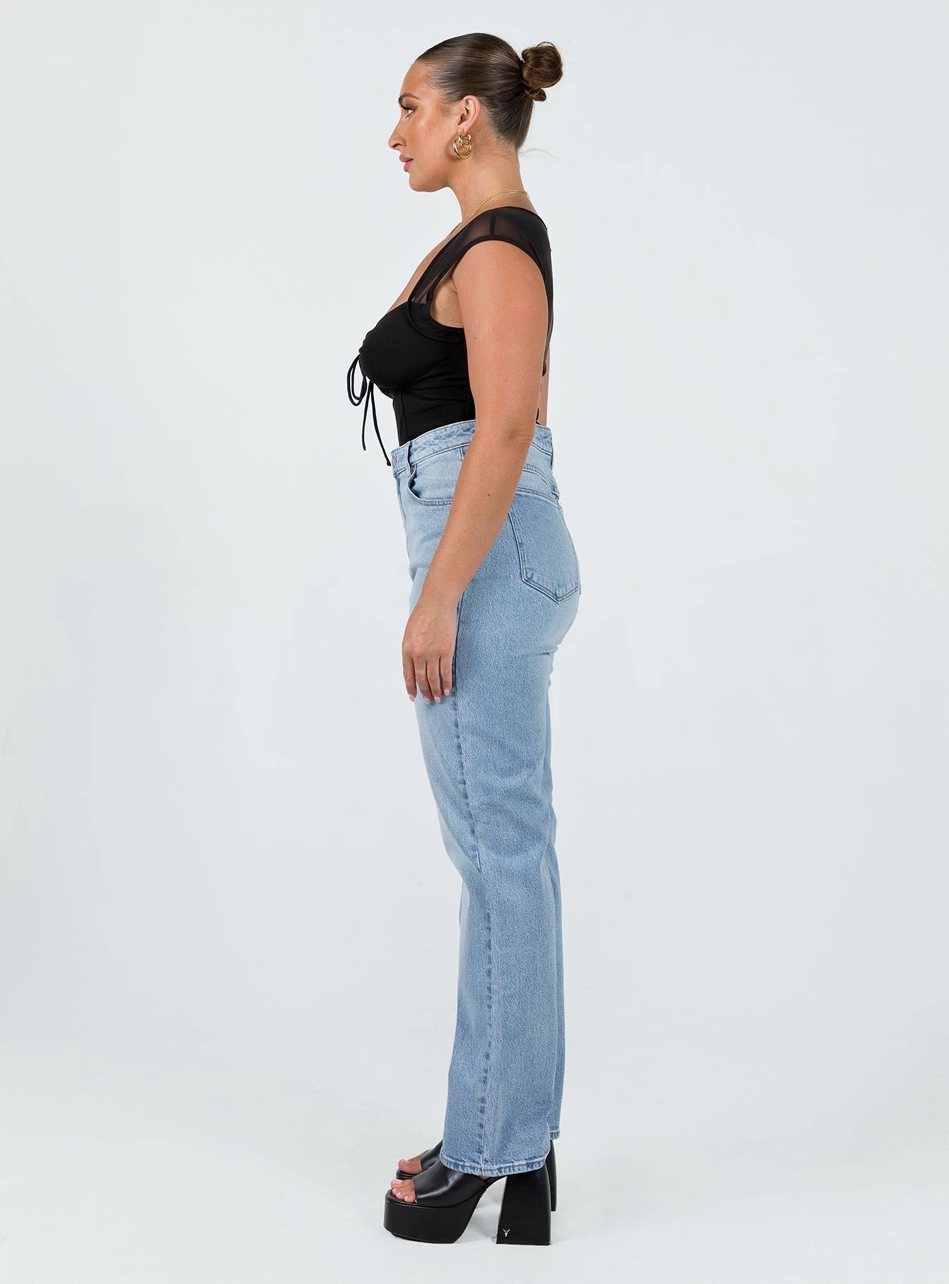 Fits Everyone Abrand 94 High Straight Hailey Light Wash Denim