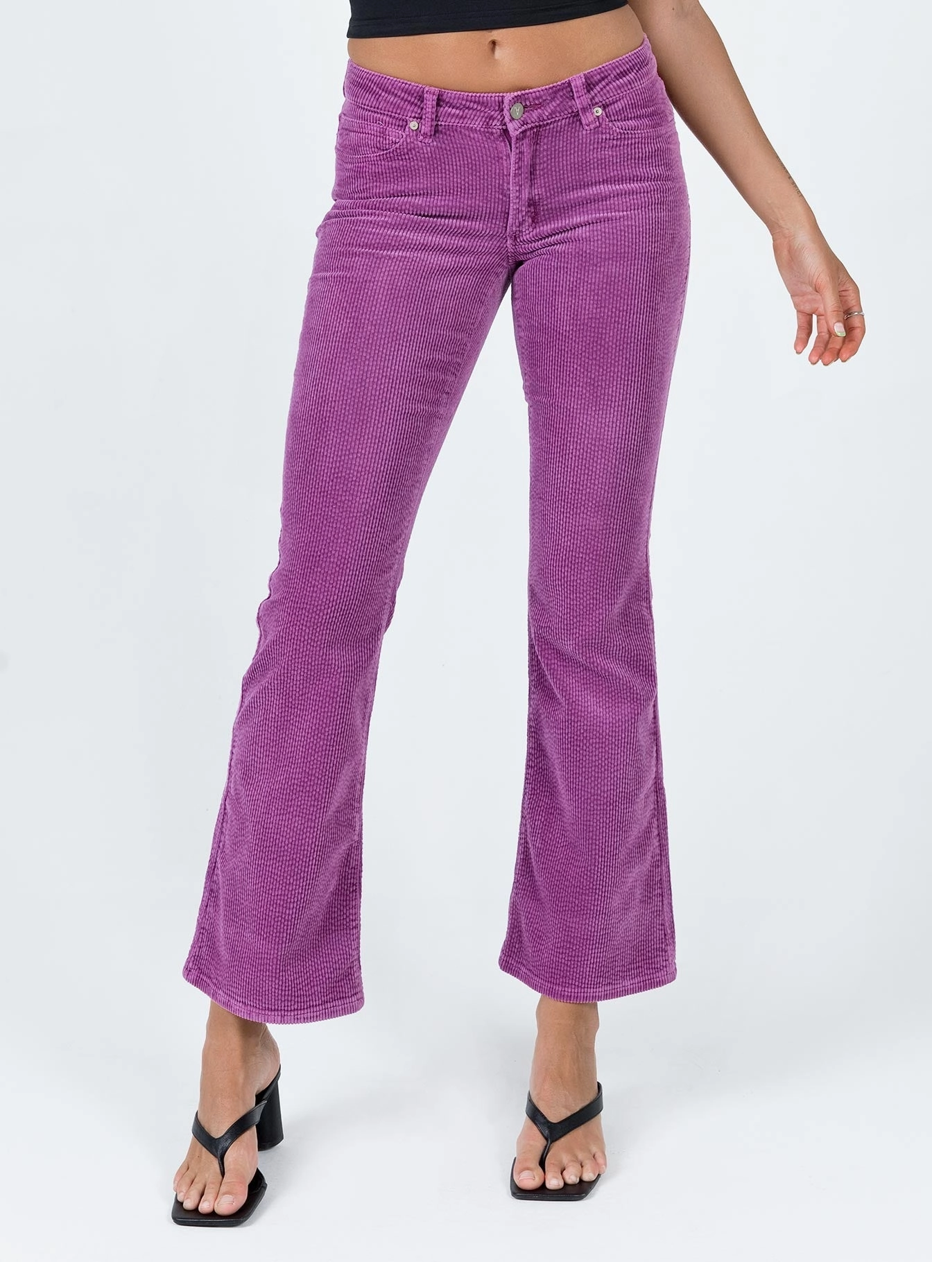 Abrand 99 Low Boot Violet Cord Jeans Purple Street Fashion Casual Winter Warmth