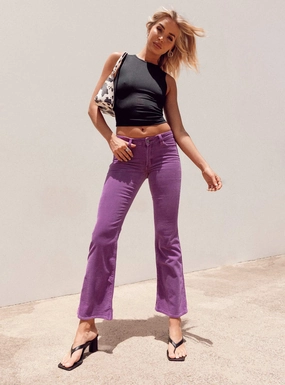 Cozy Feel Abrand 99 Low Boot Violet Cord Jeans Purple