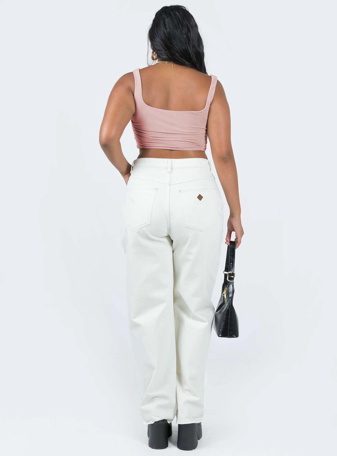 Fashion friendly Abrand Carrie Jean Stone White