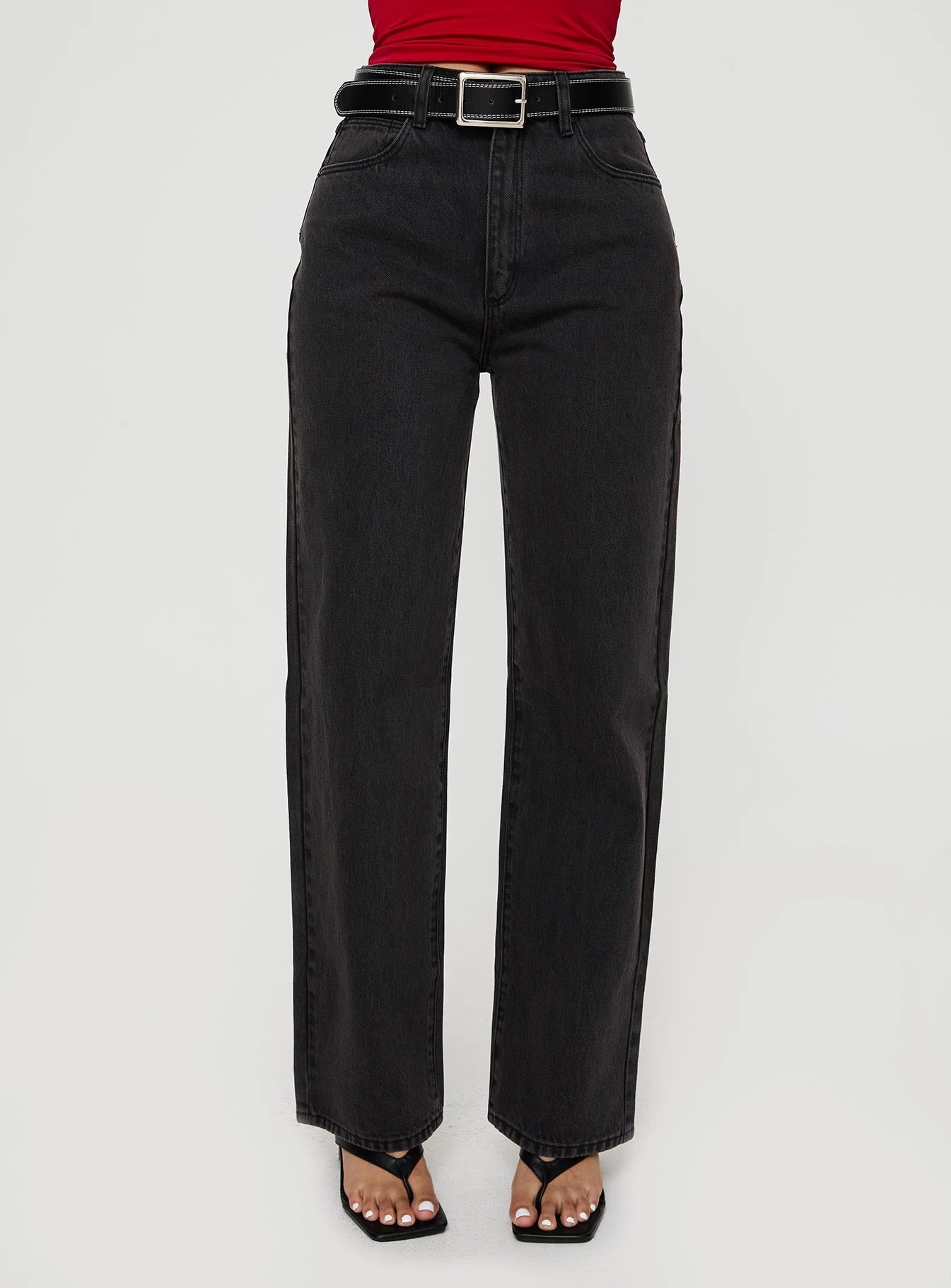 Abrand Carrie Jeans Teri Wash Black Music Event Picnic Style