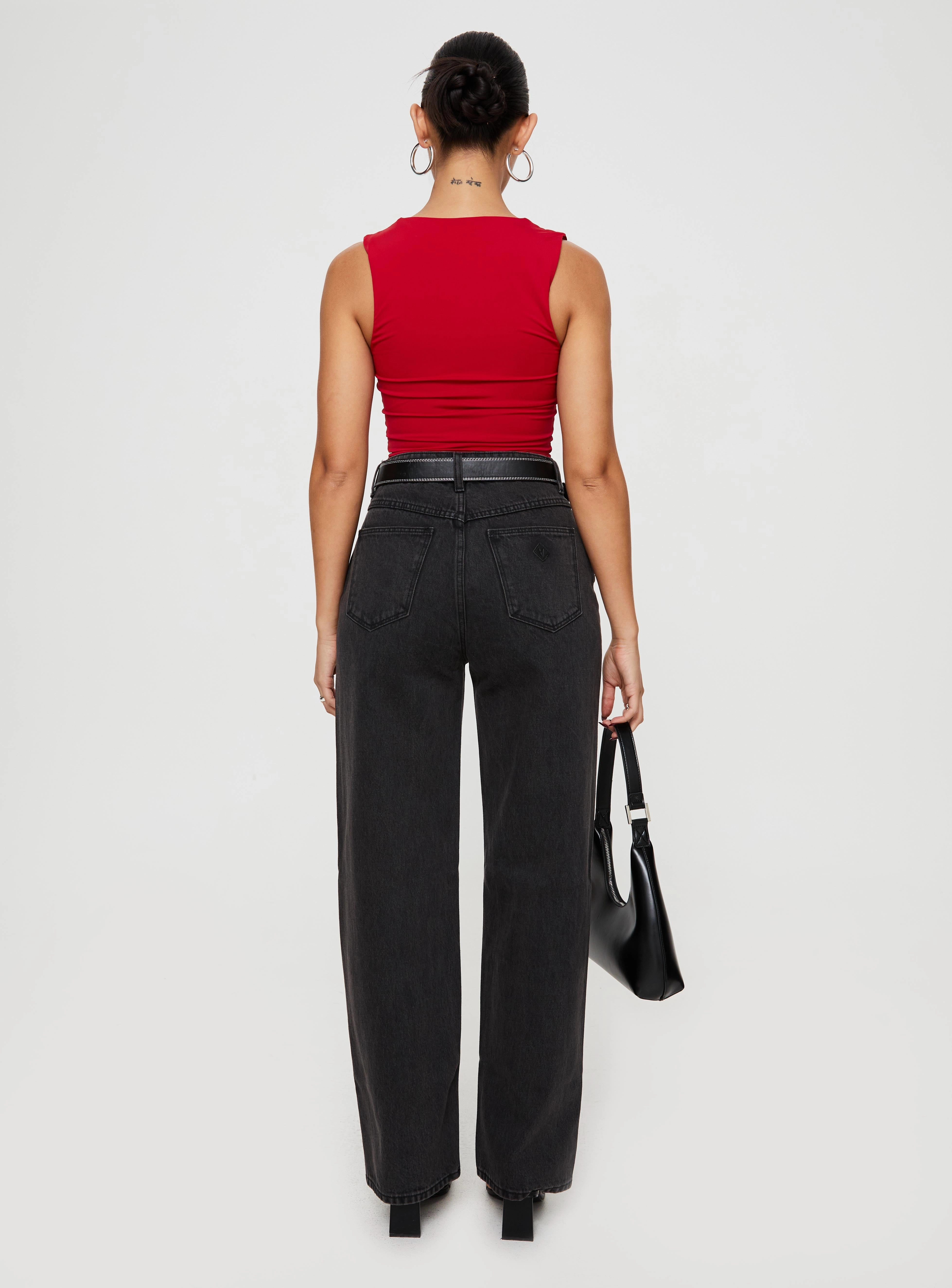 Abrand Carrie Jeans Teri Wash Black Formal Fashion Lover Everyday Gym Ready