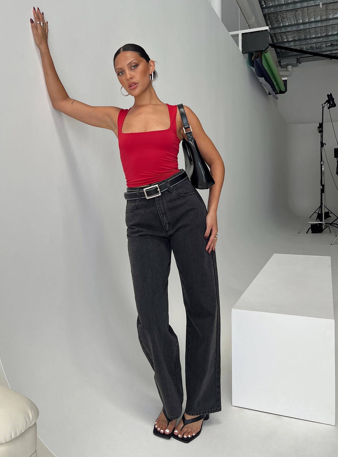Abrand Carrie Jeans Teri Wash Black Premium Elegant Minimalist Style Family Style Comfy