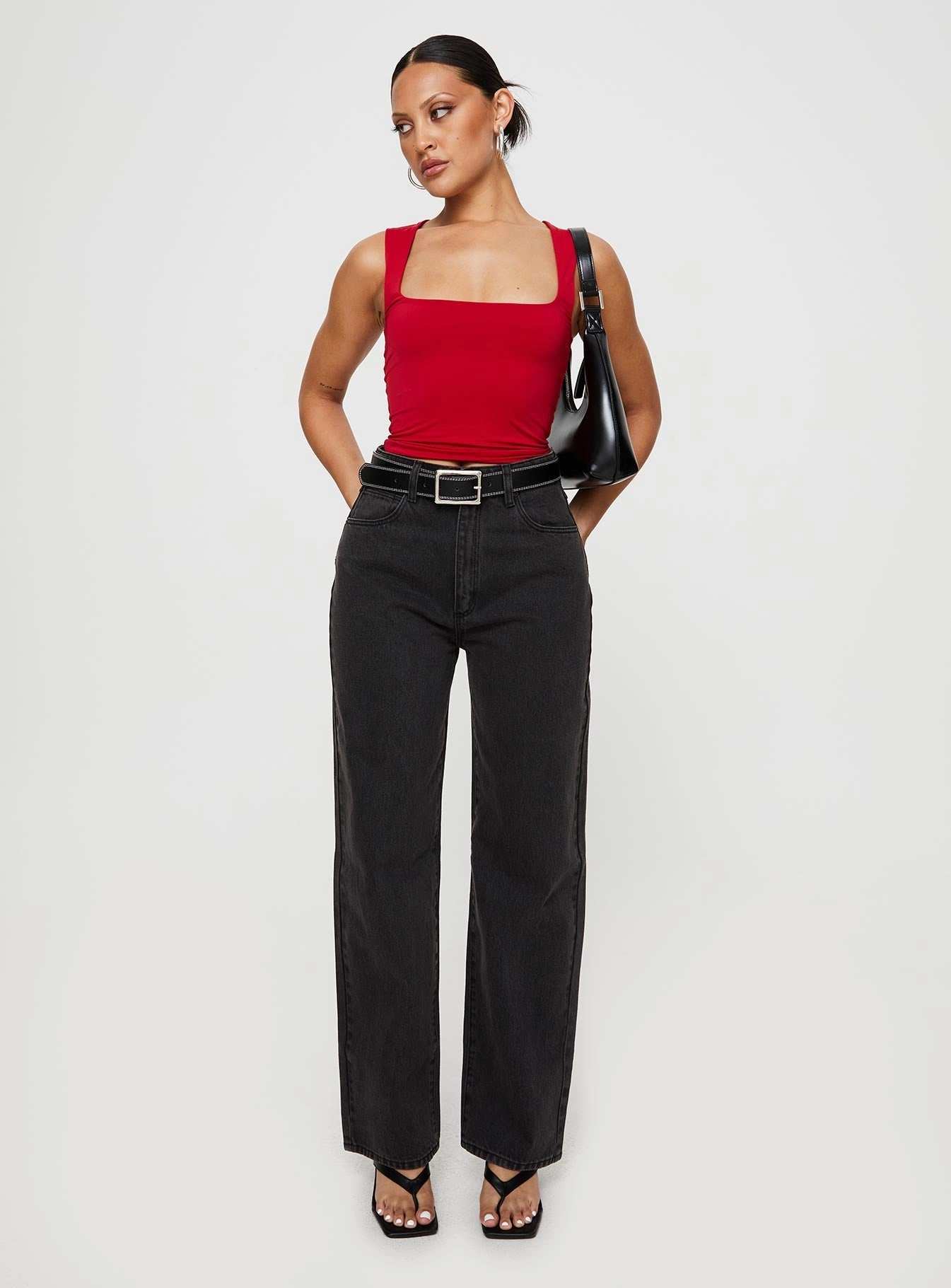 Abrand Carrie Jeans Teri Wash Black Durable Triple Stitched Seams