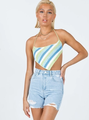 Flexible Side Panels Abrand Claudia Cut Off Walk Away Rip Denim Shorts