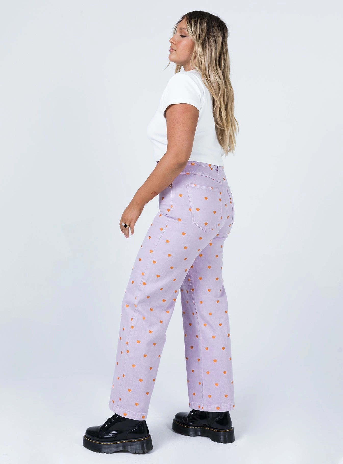 Work Meeting Casual Abrand Dyspnea 94 High & Wide Lilac Heart