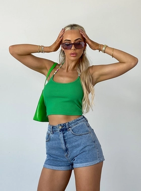 Abrand LA Blues High Relaxed Fit Shorts Minimalist Look