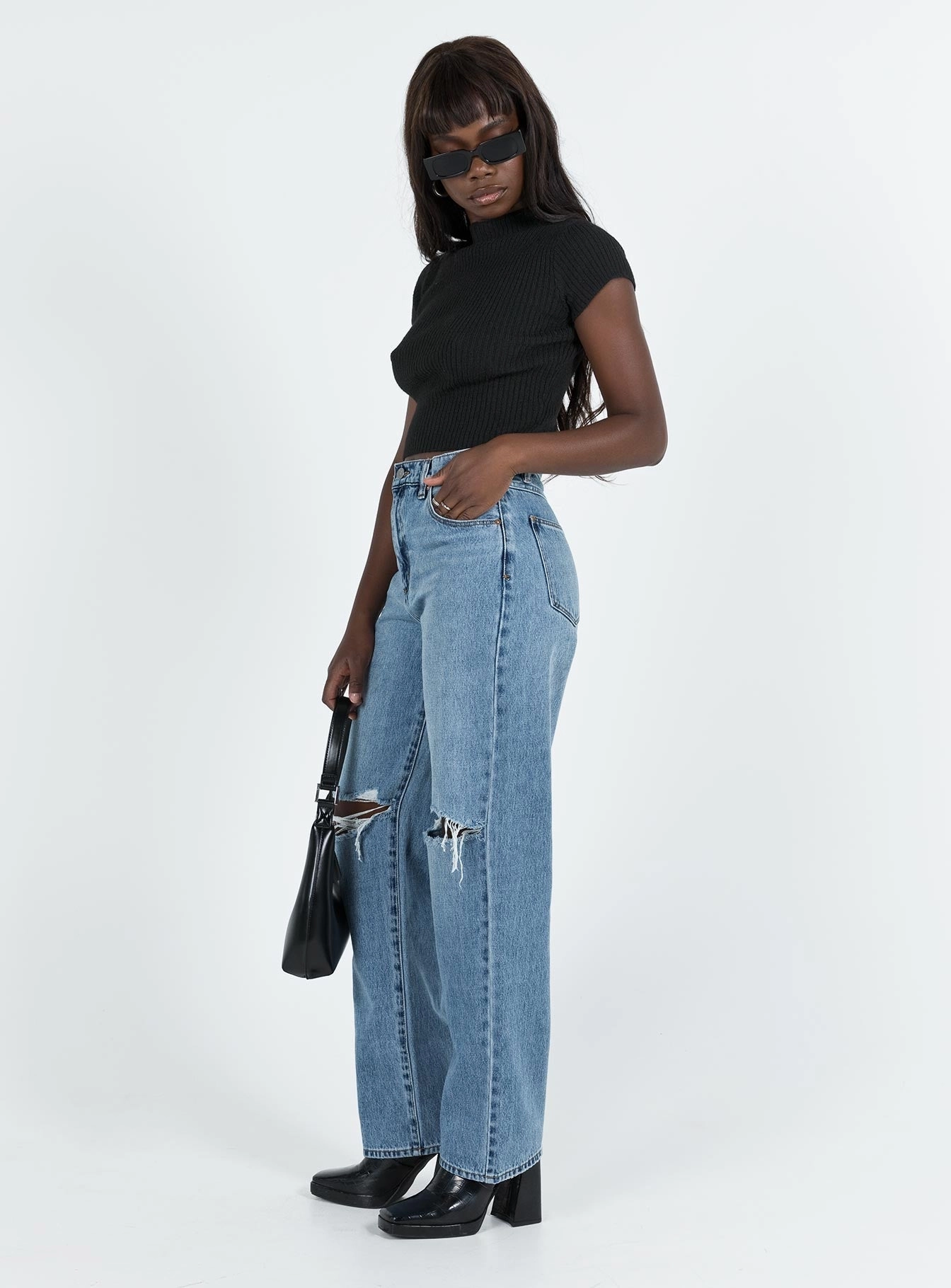 Cozy Vibe Always Fits Well Abrand Slouch Jean Harley Rip Jeans
