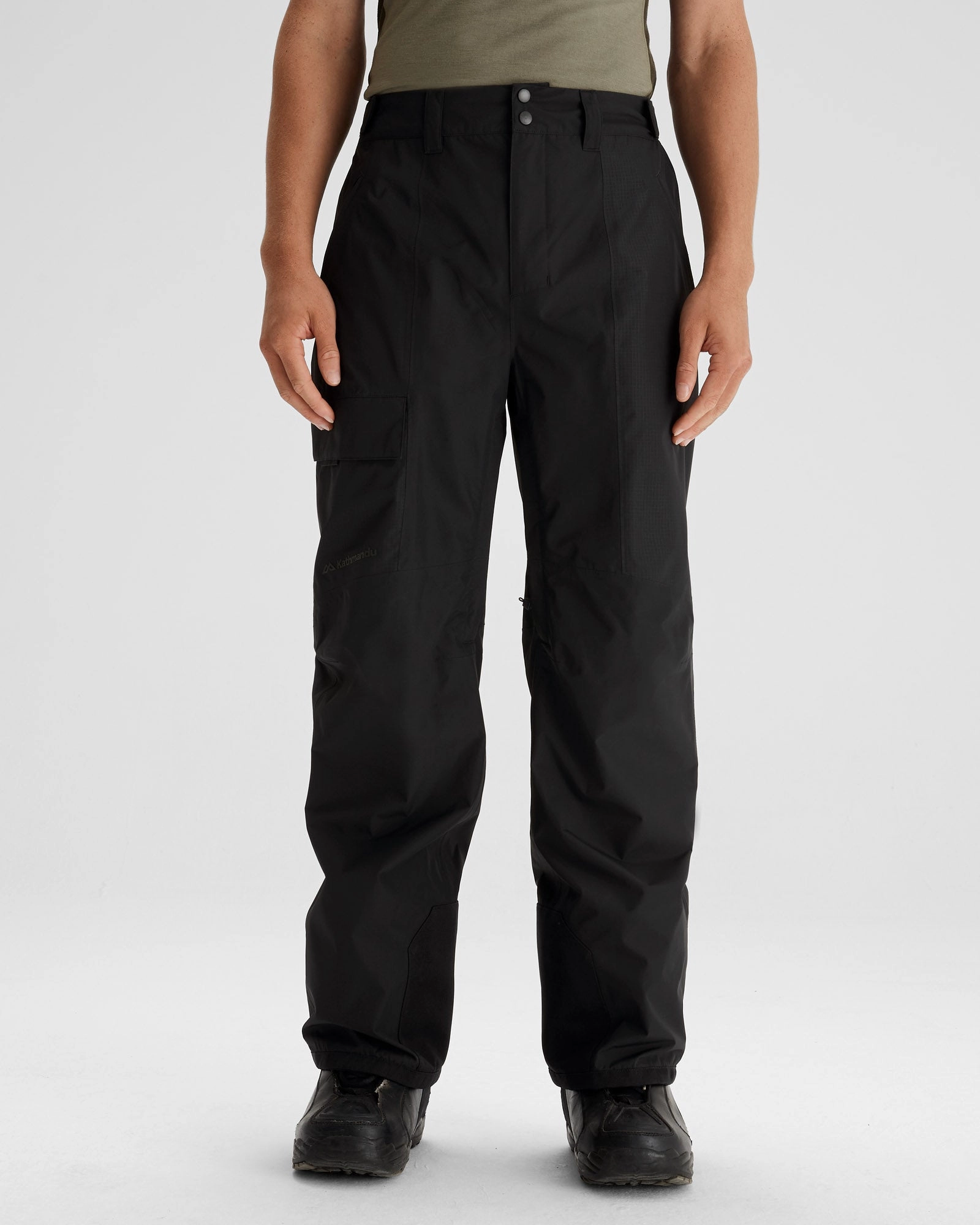 ReinforcedPockets ElasticWaist Men's PWDR-Days 2L Shell Snow Pants - Black Stingray