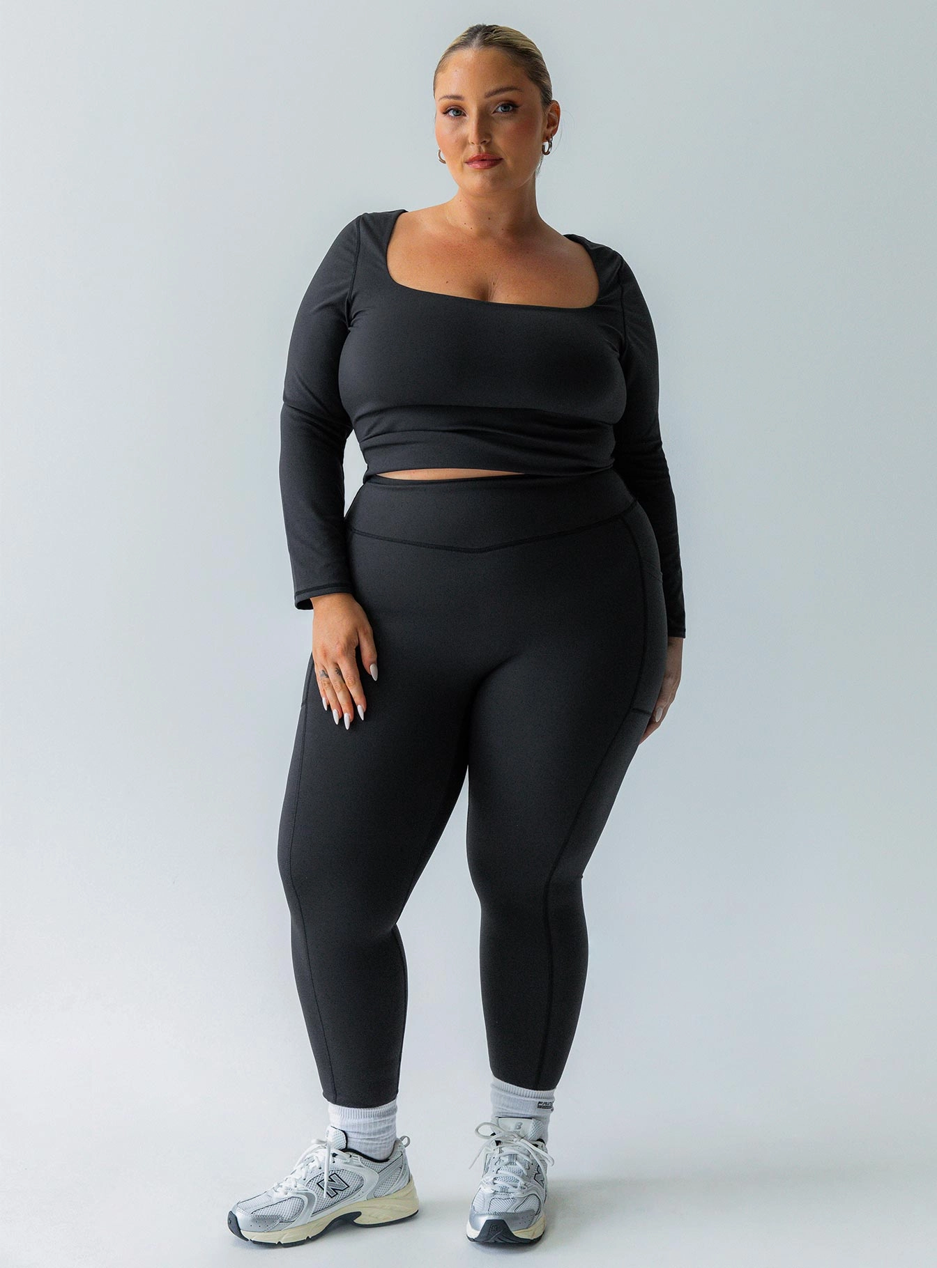 No Irritation Seams Comfy Design Achieve Activewear Leggings Black Curve