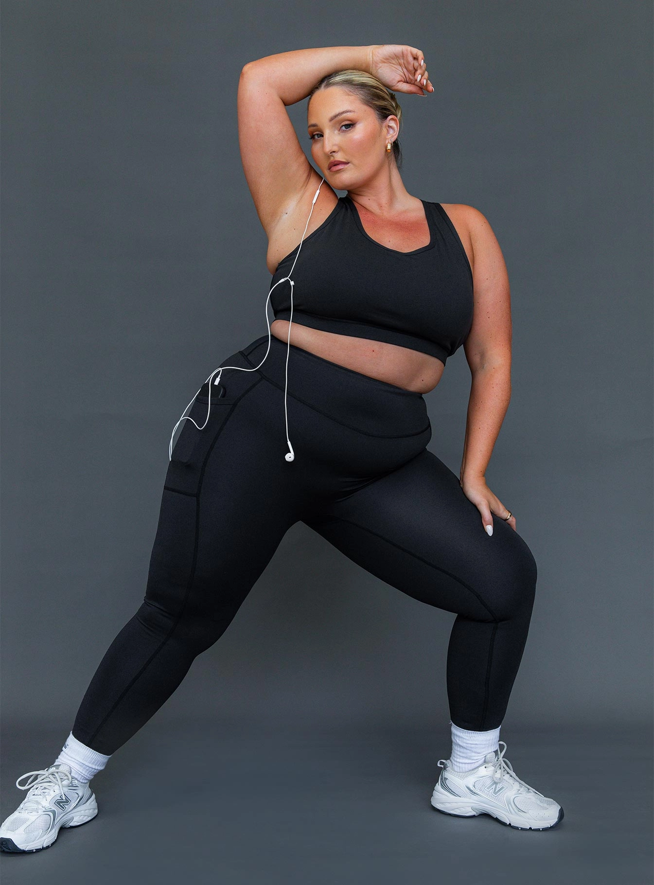 Achieve Activewear Leggings Black Curve Softened Hem Chill Wear