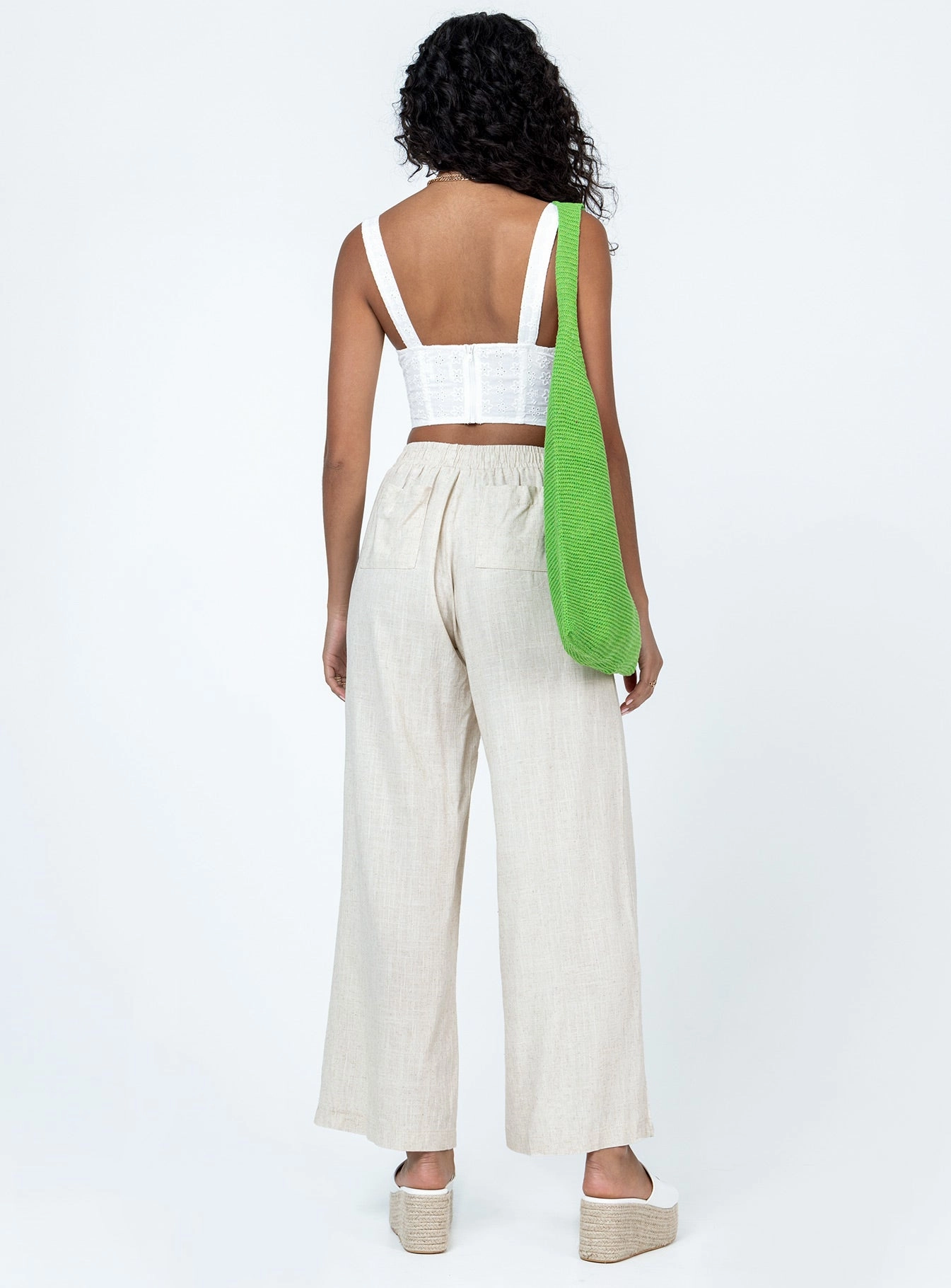 Louis Linen Blend Pants Beige Petite BreathableMeshLining Flattering Comfort