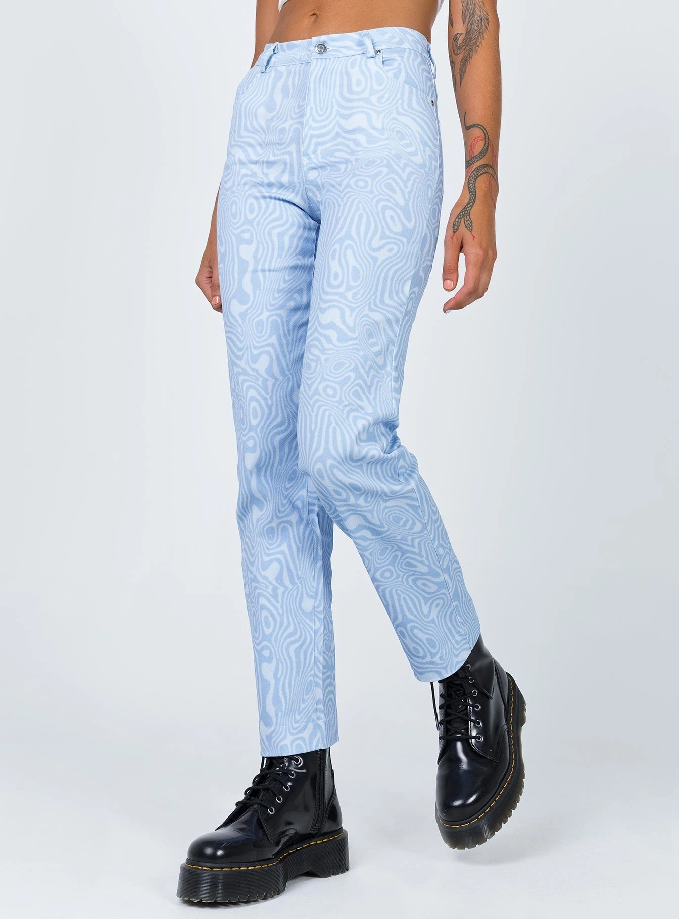 Relax Mode Addison Printed Jeans Blue