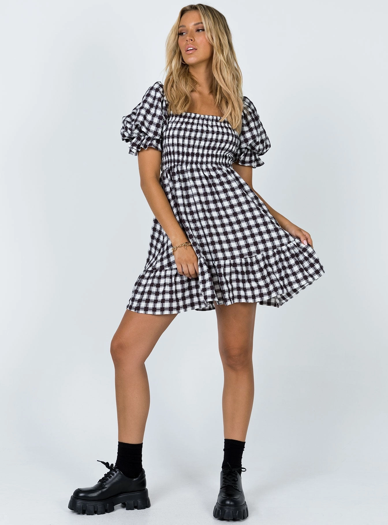 Adelio Mini Dress Black / White Coastal Soft Sophisticated cocktail dress