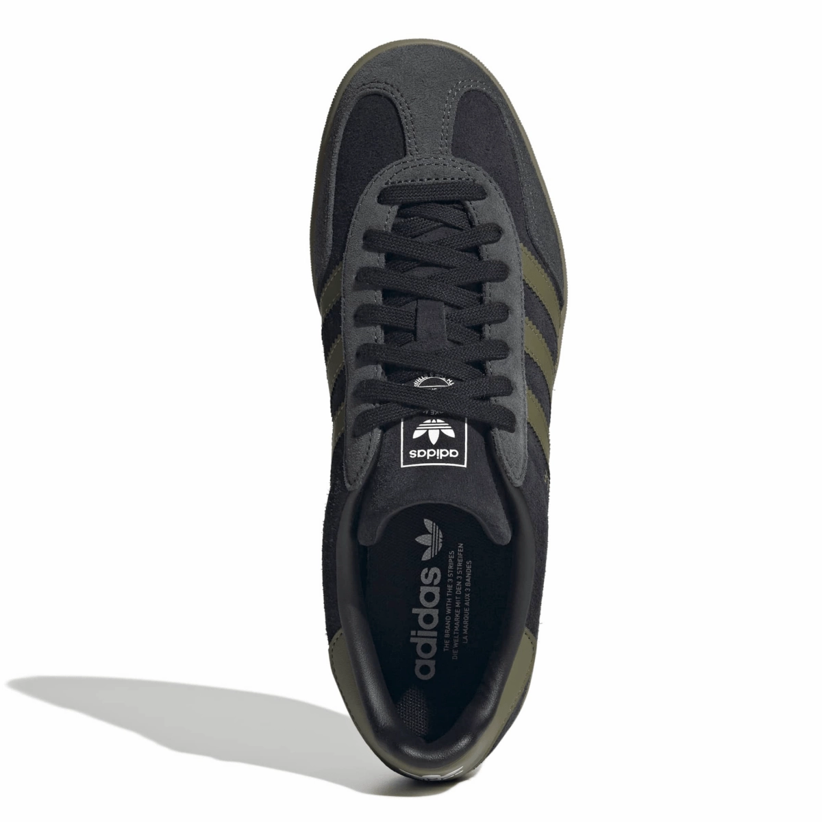 Adidas Men's Gazelle Indoor Black/Focus Olive/Carbon Sneakers