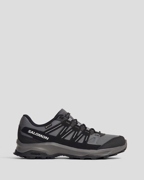 Men's Salomon Grivola Waterproof Hiking Shoe - Magnet/Black/Qush Agility Walking