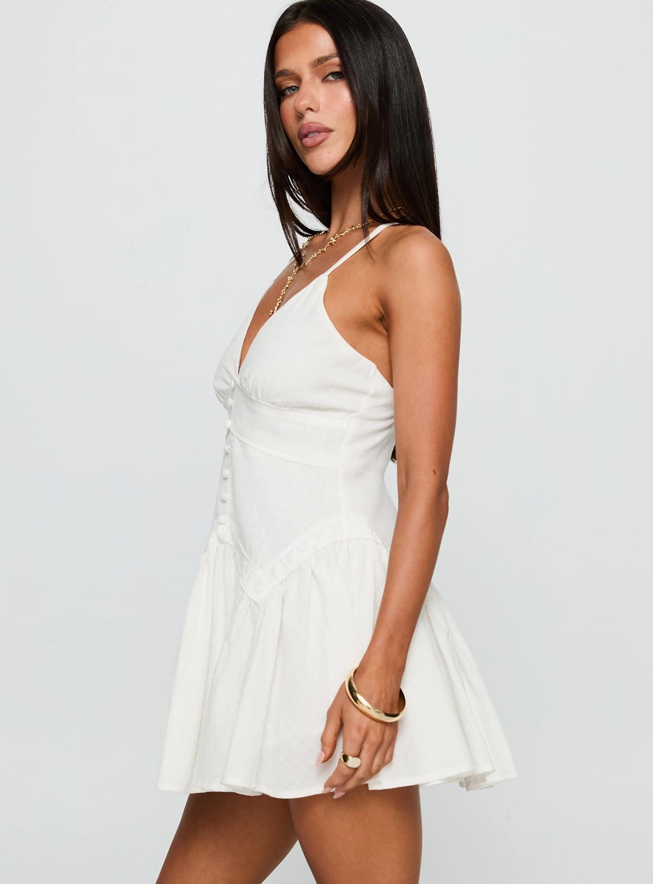 Aeriana Romper Cream Silky Drape NonIrritatingLining