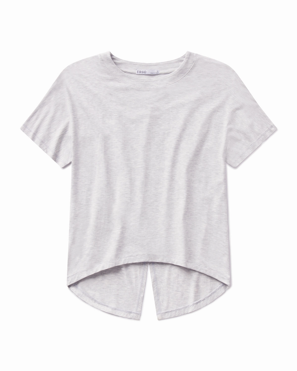 Uptown Luxe Cross Back T-Shirt SoftenedTexturedWeave Set In Sleeve