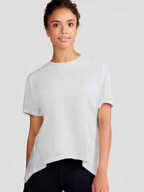 Uptown Luxe Cross Back T-Shirt Breathable wear TexturedWeavePattern