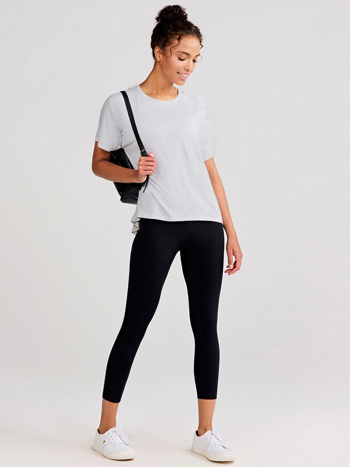 Uptown Luxe Cross Back T-Shirt Casual Comfort Design Office Wear