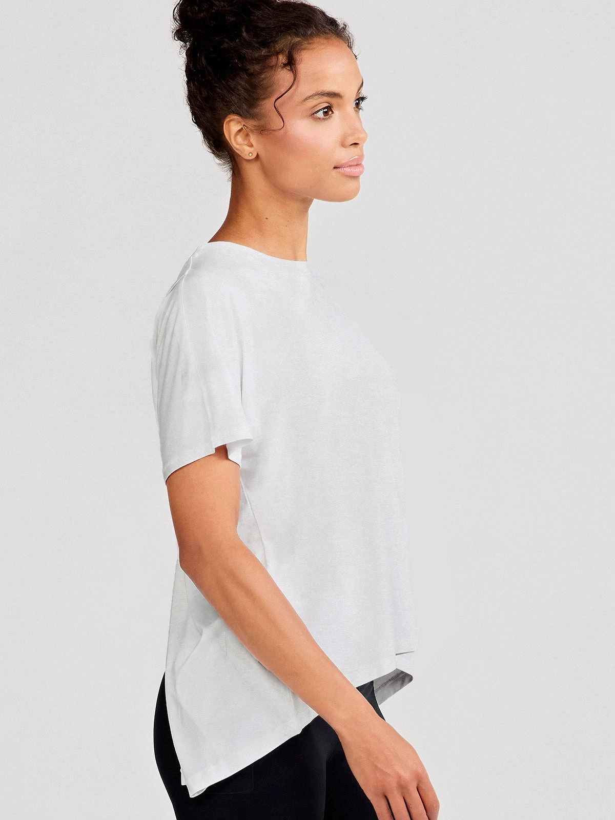 Uptown Luxe Cross Back T-Shirt Chill Comfort Seasonal Casual