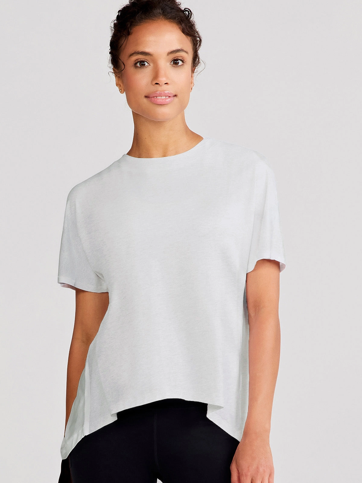 Uptown Luxe Cross Back T-Shirt Breathable wear TexturedWeavePattern