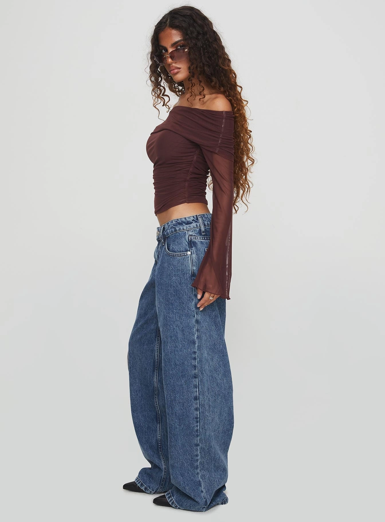 Ellanor Low Rise Slouch Denim Jean Mid Blue Teen Outfit Eco Friendly Travel Outfit
