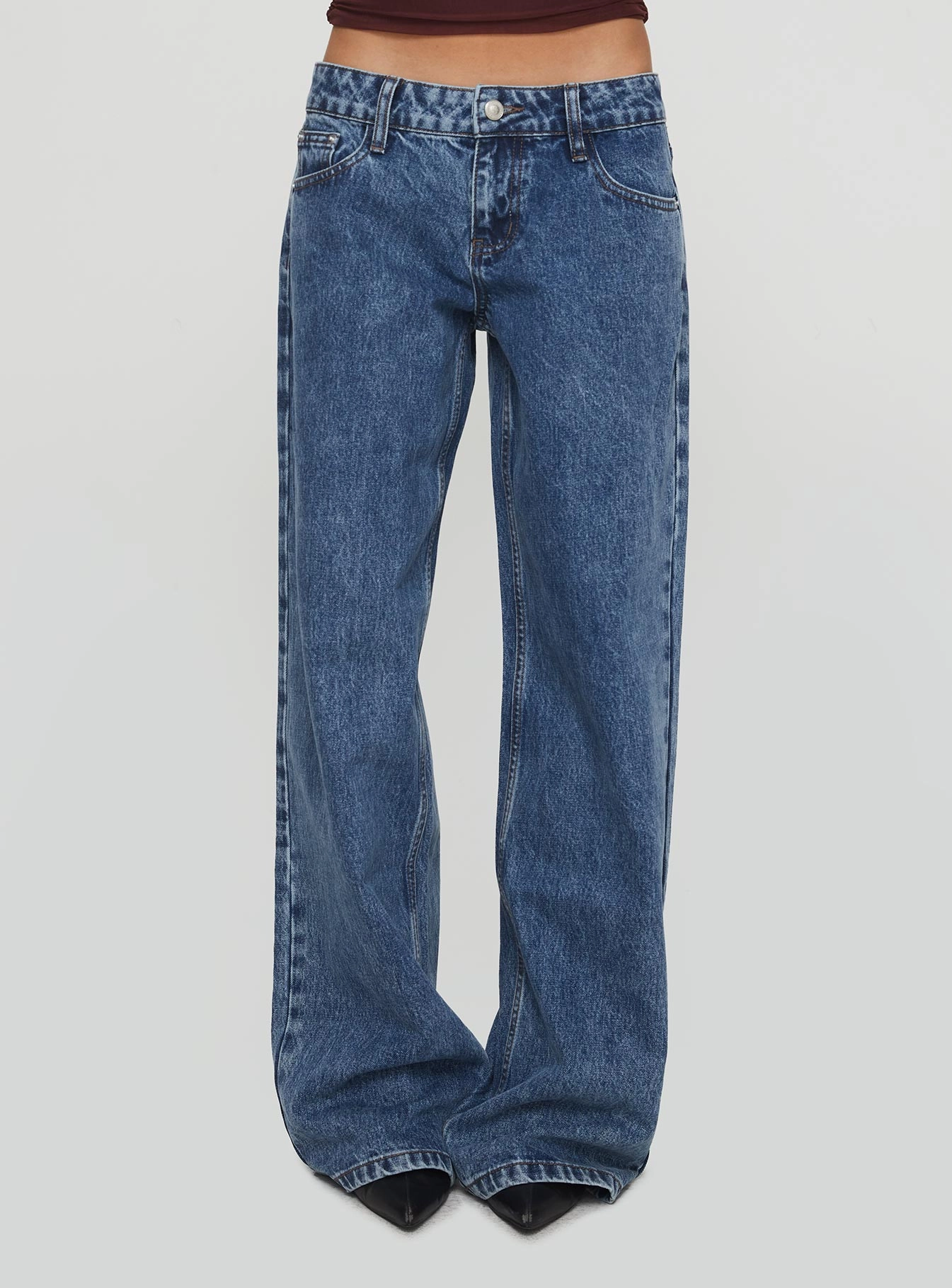 Ellanor Low Rise Slouch Denim Jean Mid Blue Go To Look